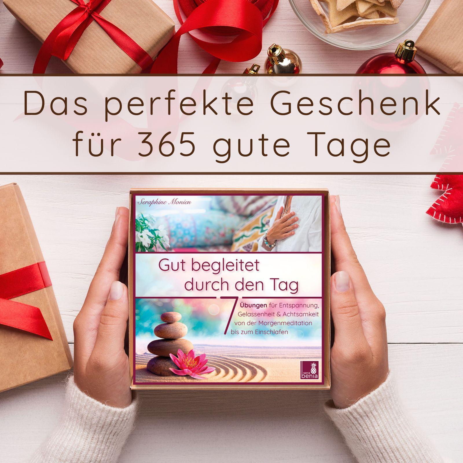 Beispielinhalt (Bild) Gut begleitet durch den Tag | 7 kurze Meditationen (Morgen Meditation, Meditation Einschlafen, Gelassenheit lernen, Stress abbauen, Achtsamkeitsübung und mehr)