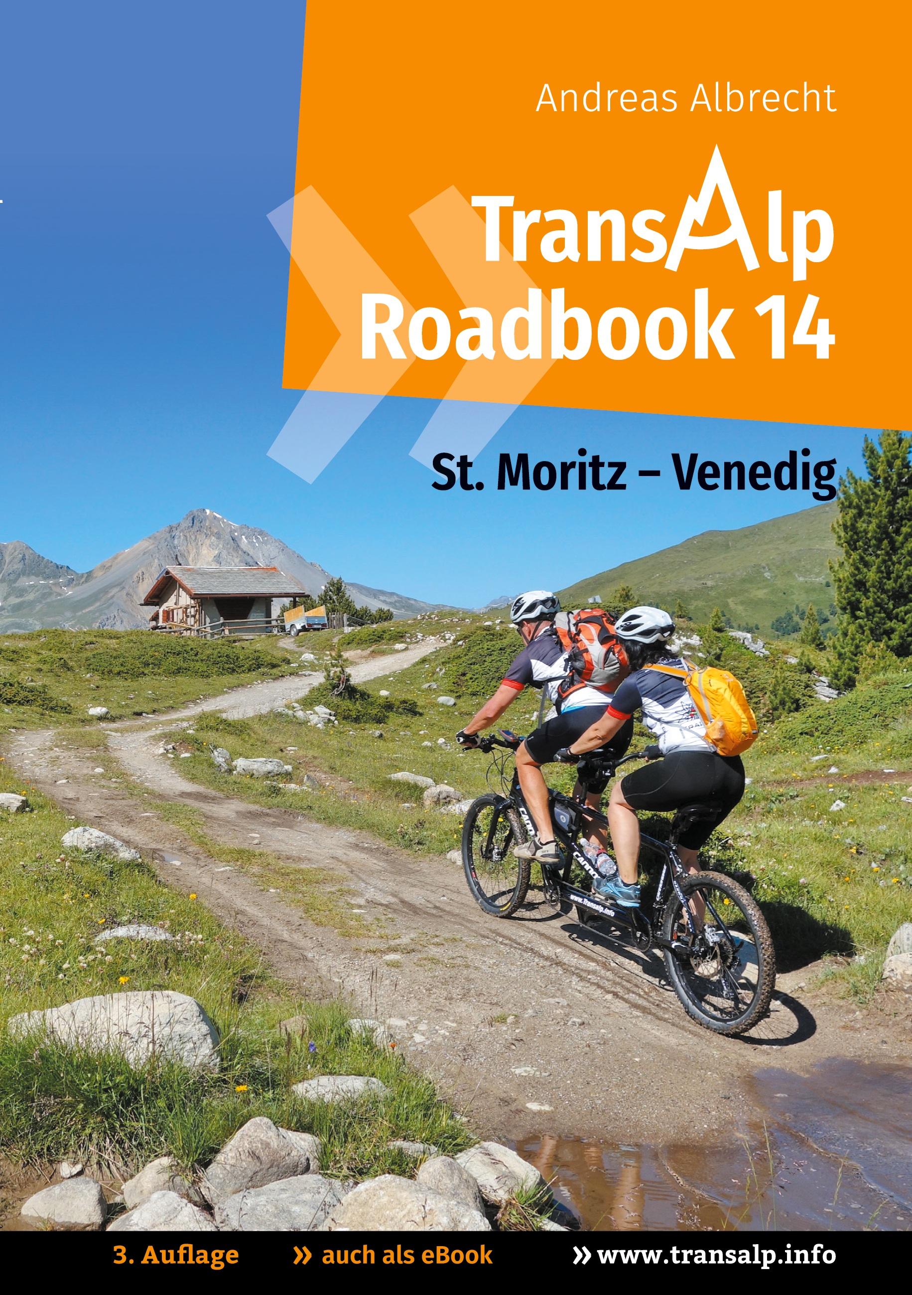 Vorderes Coverbild Transalp Roadbook 14: St. Moritz - Venedig