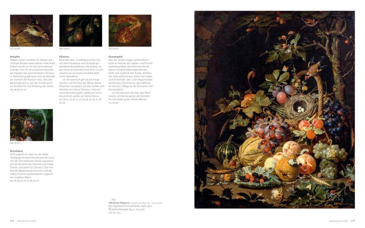 Beispielinhalt (Bild) Stillleben. Meisterwerke der Barockmalerei - Ikonografie, Symbolik und Allegorien. Bildband, Ausstellungskatalog