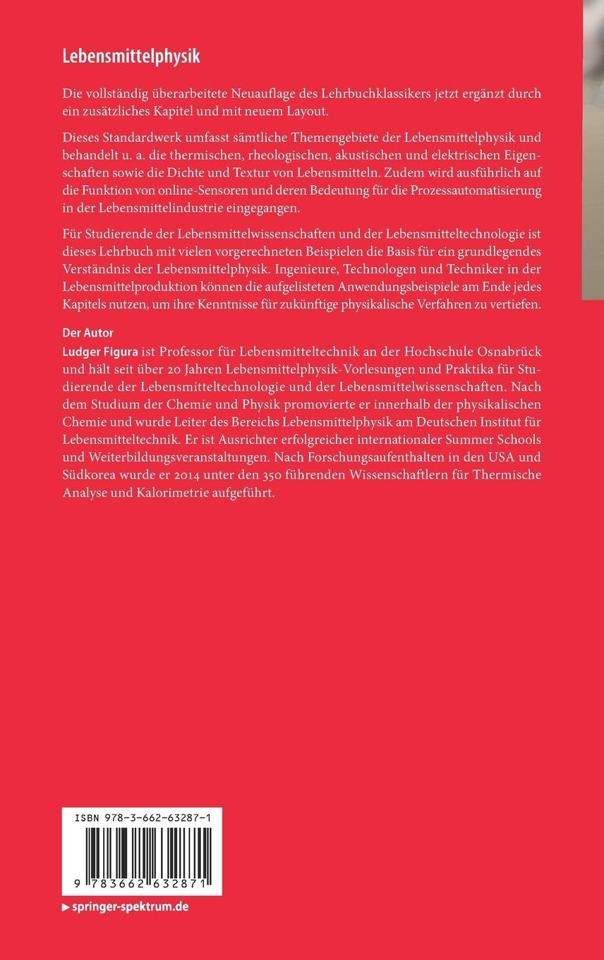 Rückseitencover Lebensmittelphysik