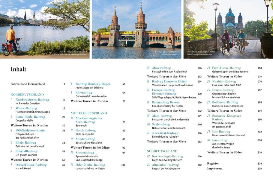 Beispielinhalt (Bild) Bruckmann Radführer - Das Radreisebuch Deutschland