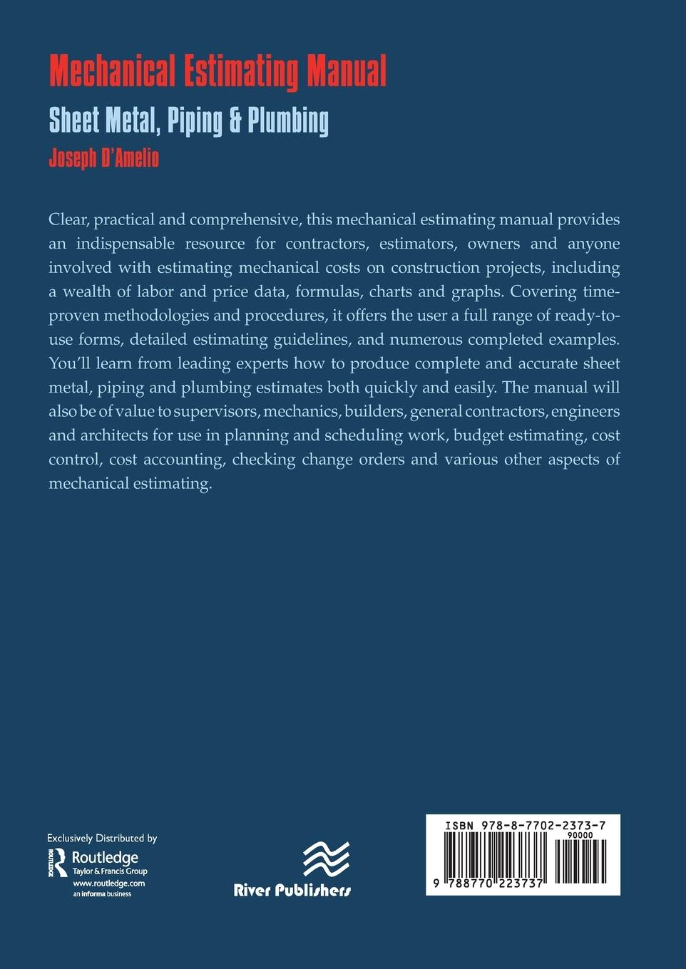 Rückseitencover Mechanical Estimating Manual