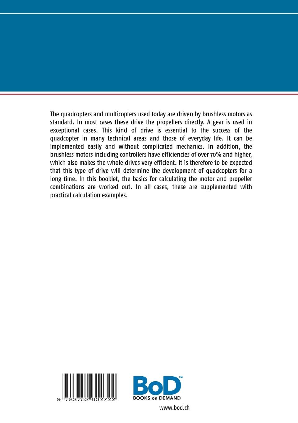 Rückseitencover Quadcopter Motor and Propeller Calculation