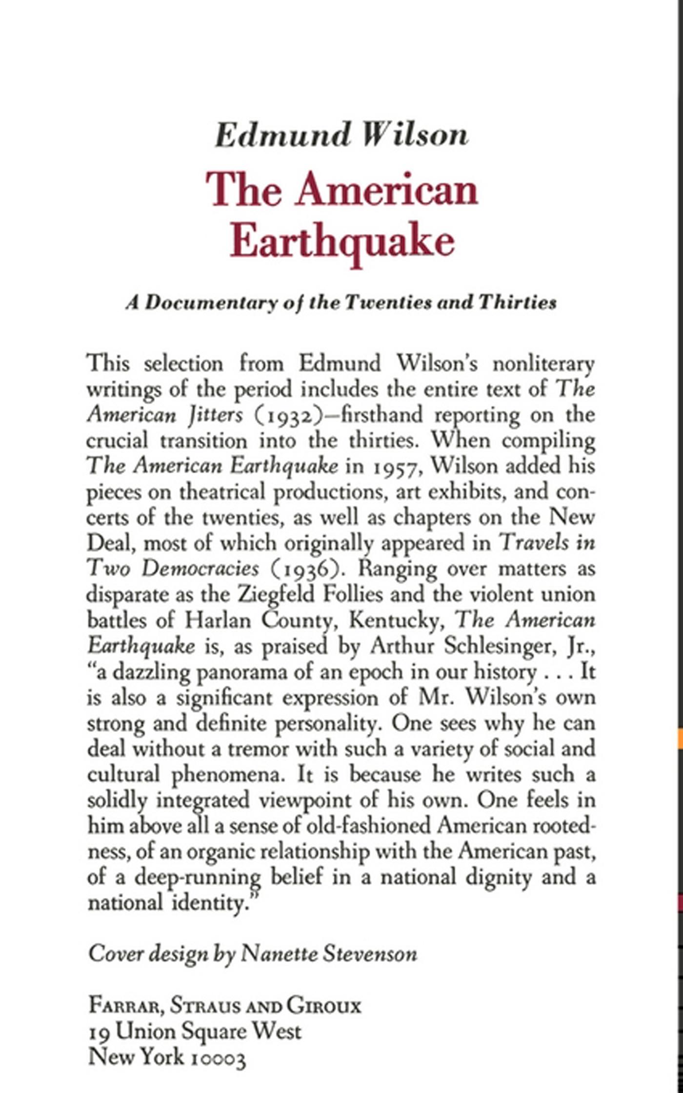 Rückseitencover American Earthquake