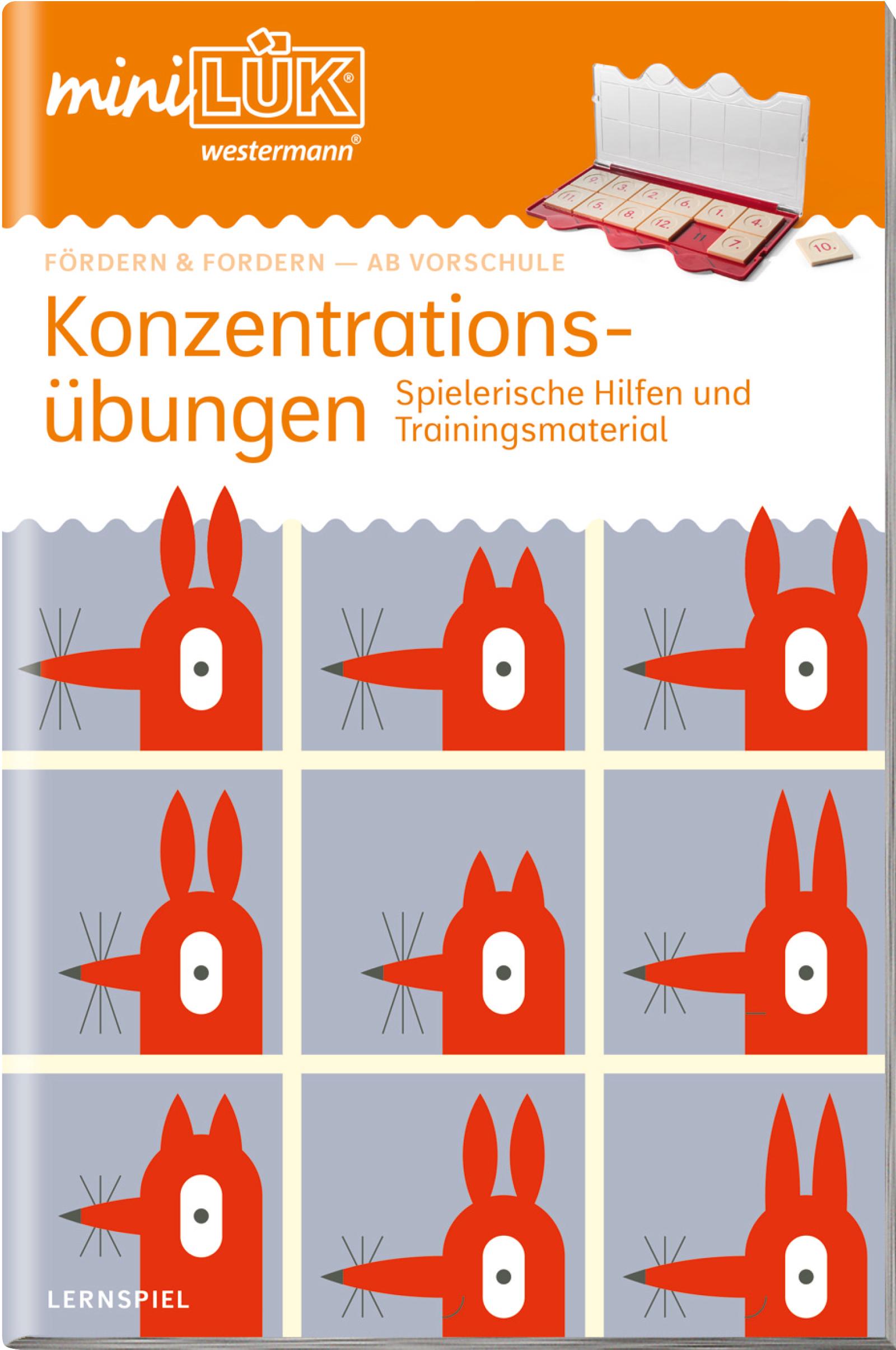 Vorderes Coverbild miniLÜK. Fördern & Fordern: Konzentrationsübungen. Vorschule/1./2. Klasse