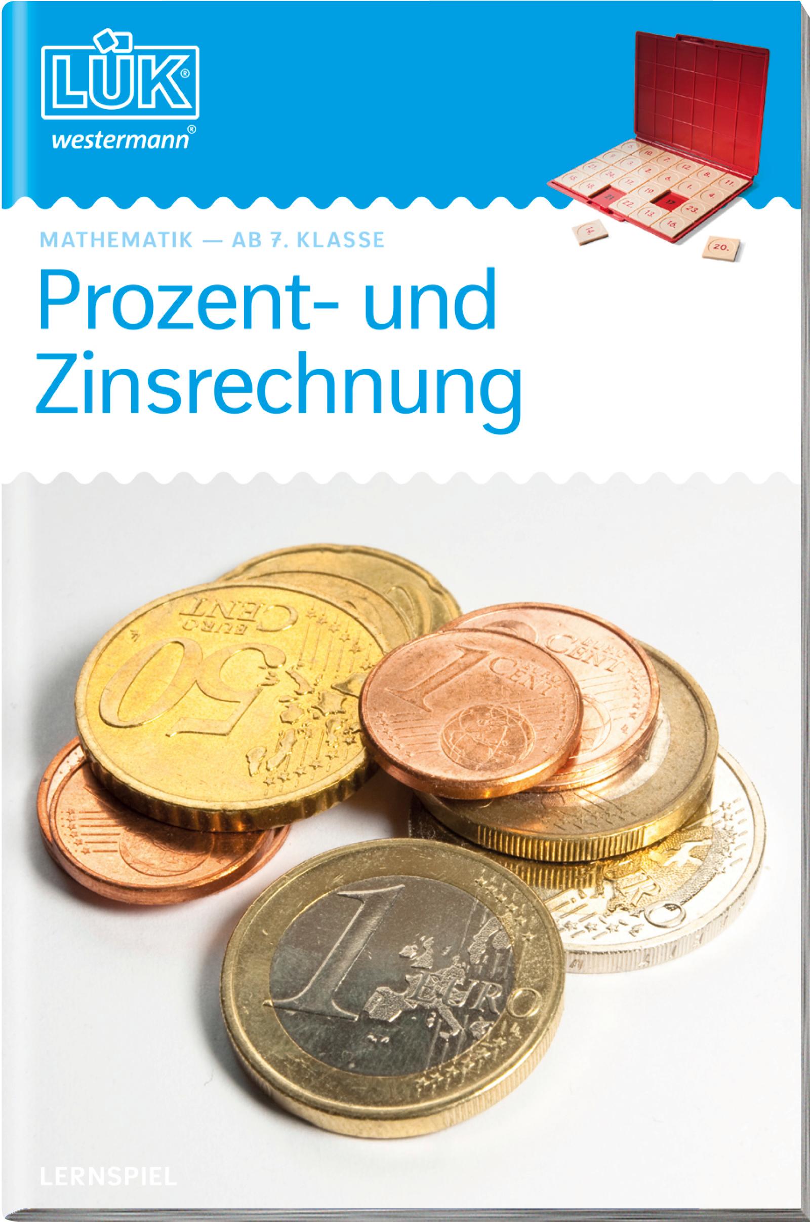 Vorderes Coverbild LÜK. Mathematik. Prozent- und Zinsrechnung. 7./8. Klasse