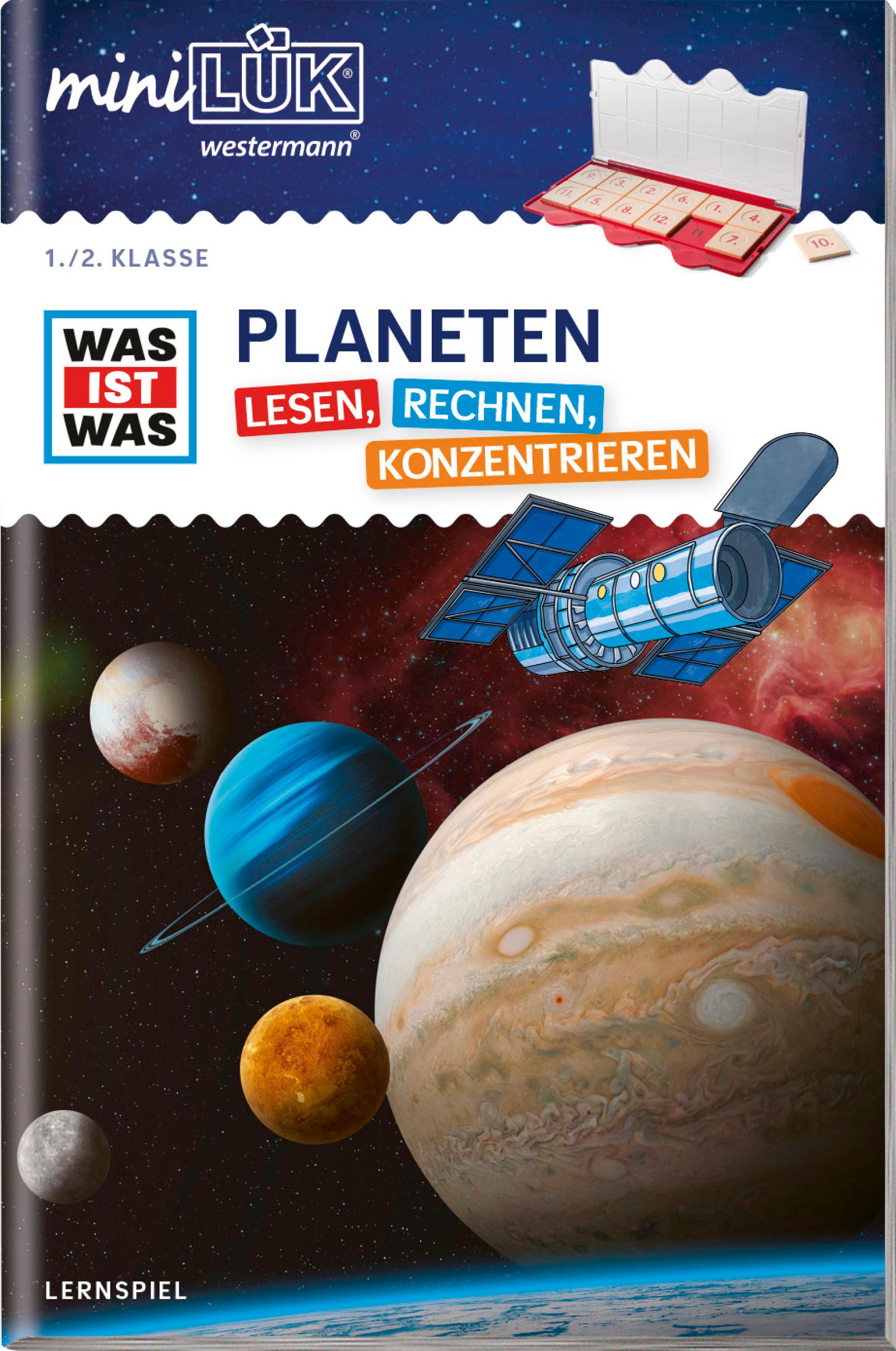Vorderes Coverbild miniLÜK. Deutsch WAS IST WAS Planeten Lesen, Rechnen, Konzentrieren 1./2. Klasse