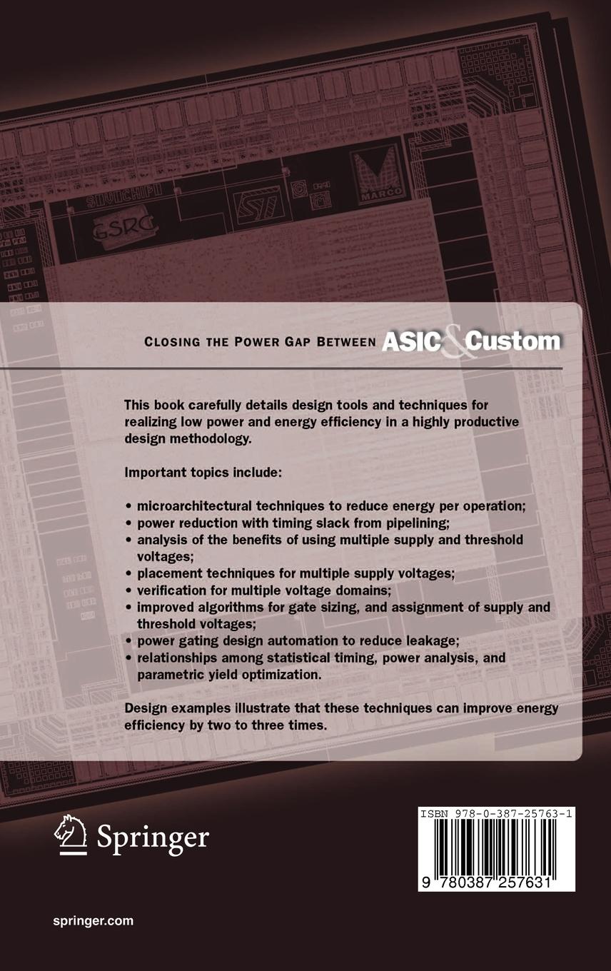 Rückseitencover Closing the Power Gap between ASIC & Custom