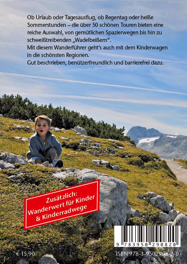 Rückseitencover Kinderwagen- und Tragetouren Salzkammergut, Nationalpark Kalkalpen und Region Pyhrn-Priel
