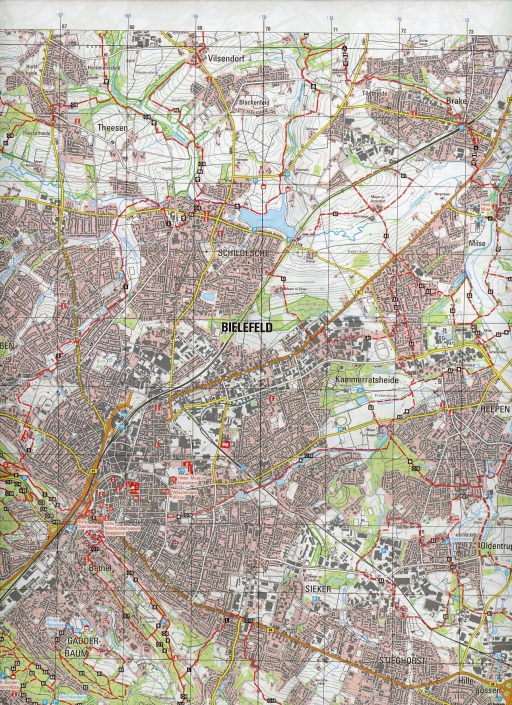 Beispielinhalt (Bild) Bielefeld, Gütersloh, Lippstadt Wanderkarte NRW