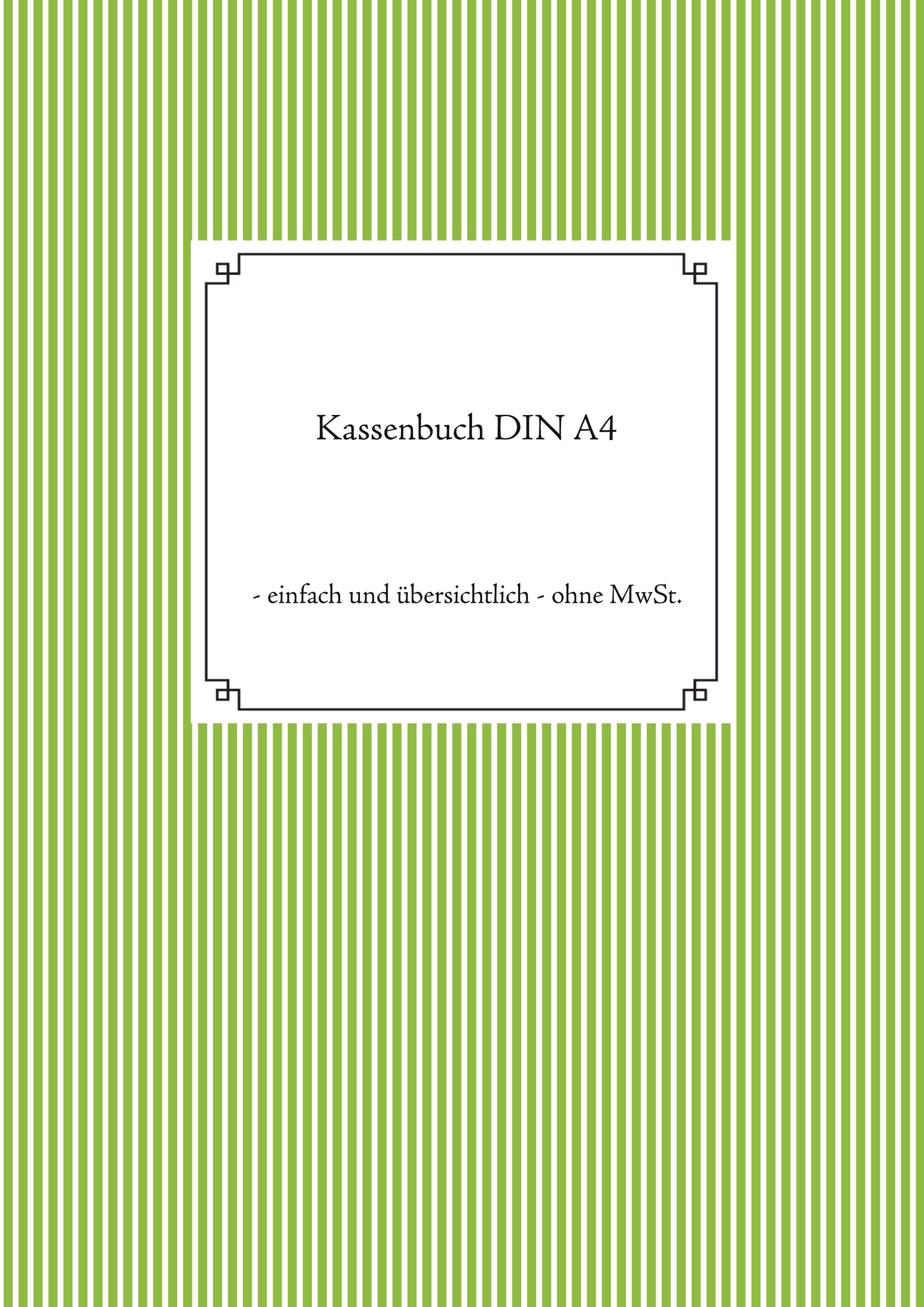 Vorderes Coverbild Kassenbuch DIN A4