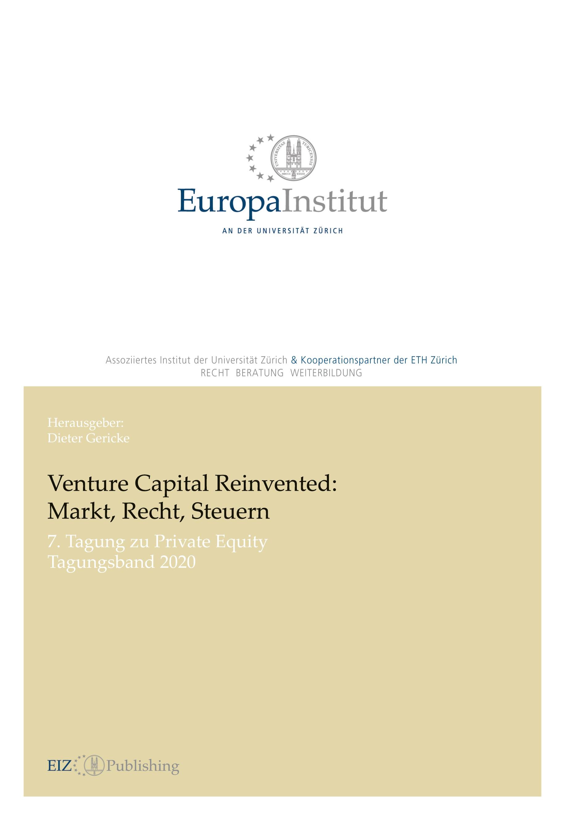 Vorderes Coverbild Venture Capital Reinvented: Markt, Recht, Steuern