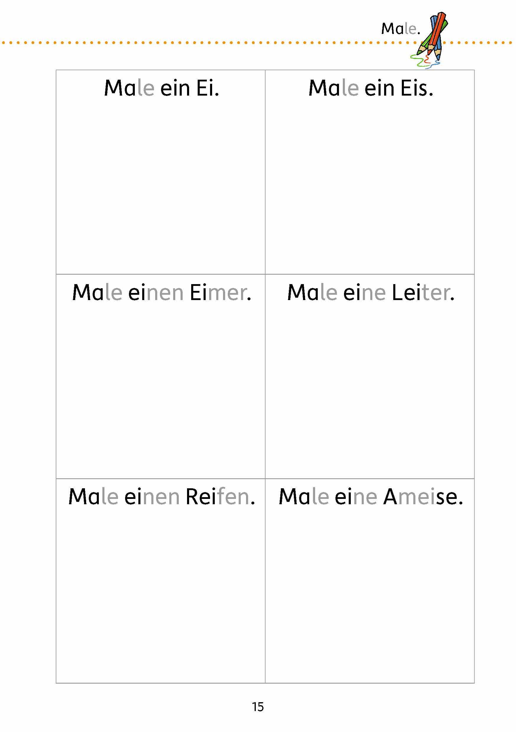 Beispielinhalt (Bild) Mein Übungsheft Lesen 1. Klasse - Vom Wort zum Satz