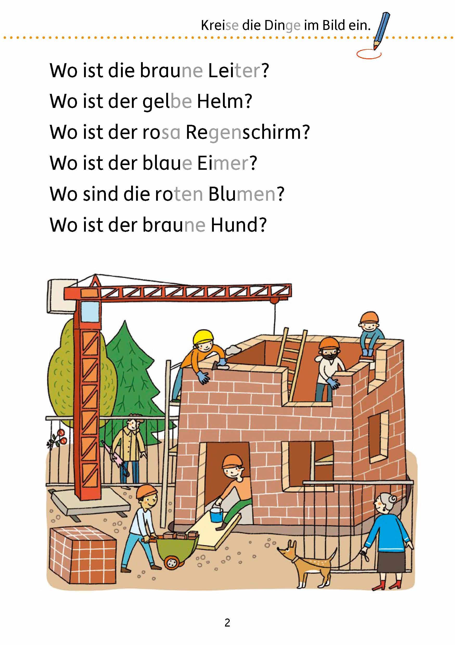 Beispielinhalt (Bild) Mein Übungsheft Lesen 1. Klasse - Vom Satz zum Text