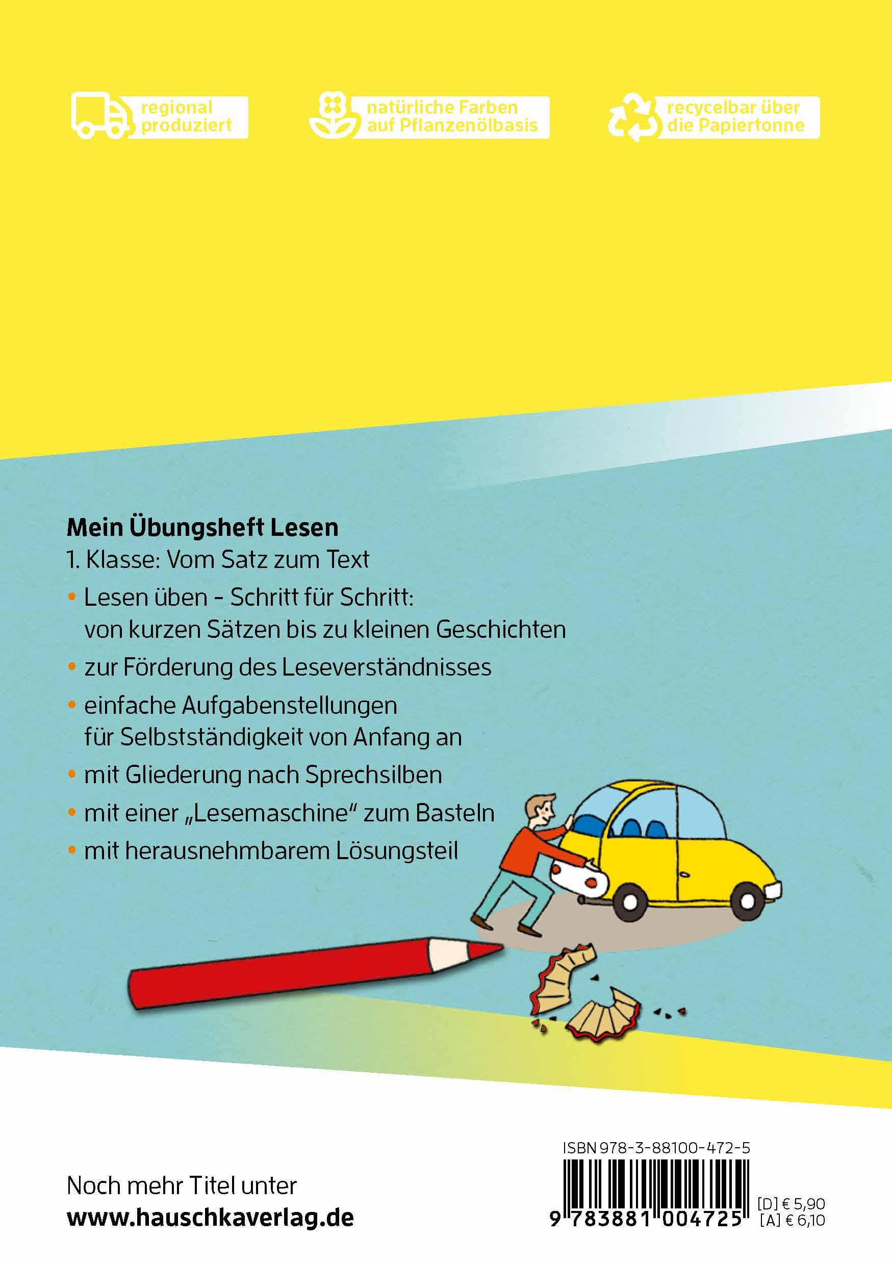 Beispielinhalt (Bild) Mein Übungsheft Lesen 1. Klasse - Vom Satz zum Text