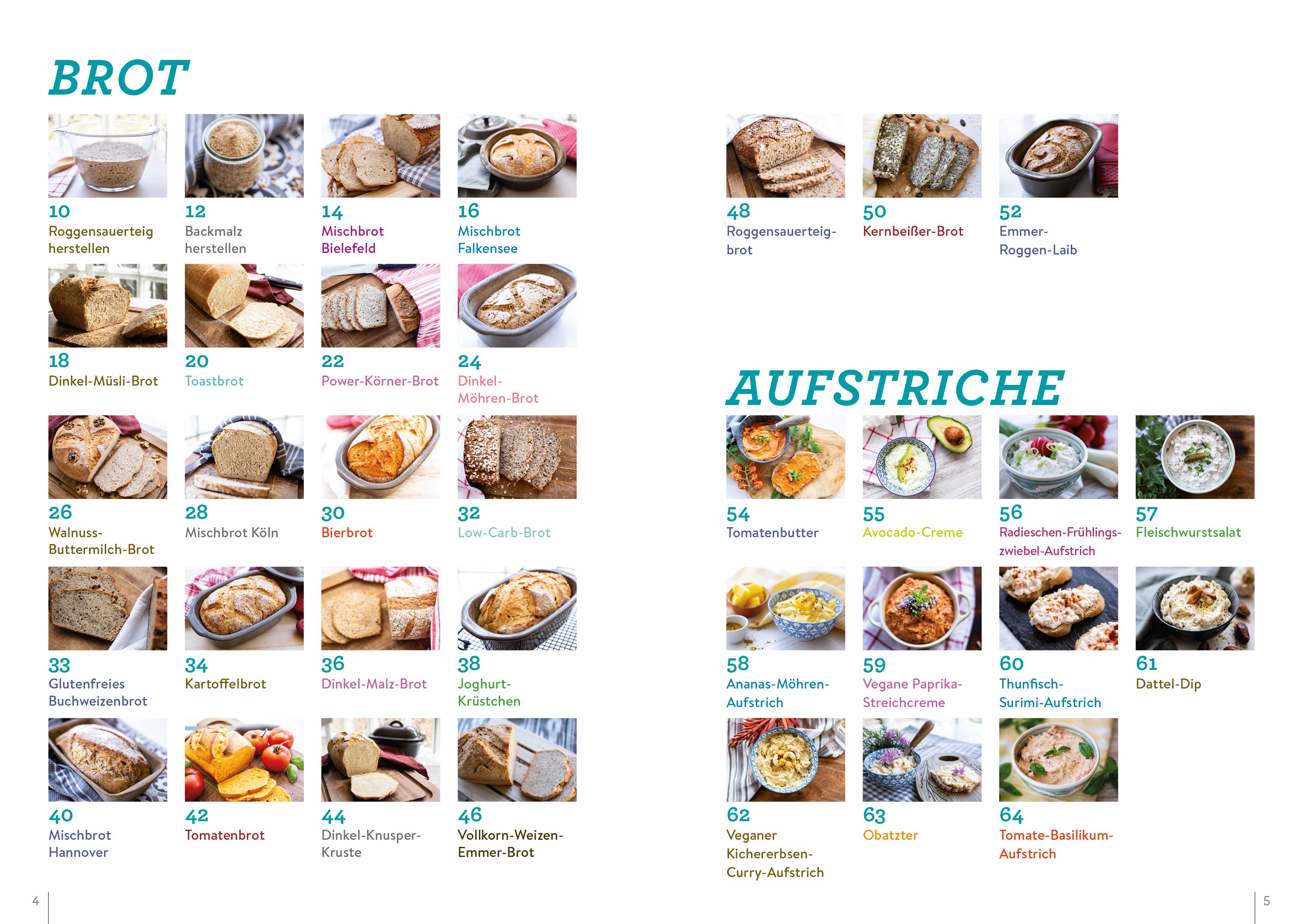 Beispielinhalt (Bild) Die perfekte Brotzeit - Selbst gemachte Brote + feine Aufstriche von Kinderleichtkochen