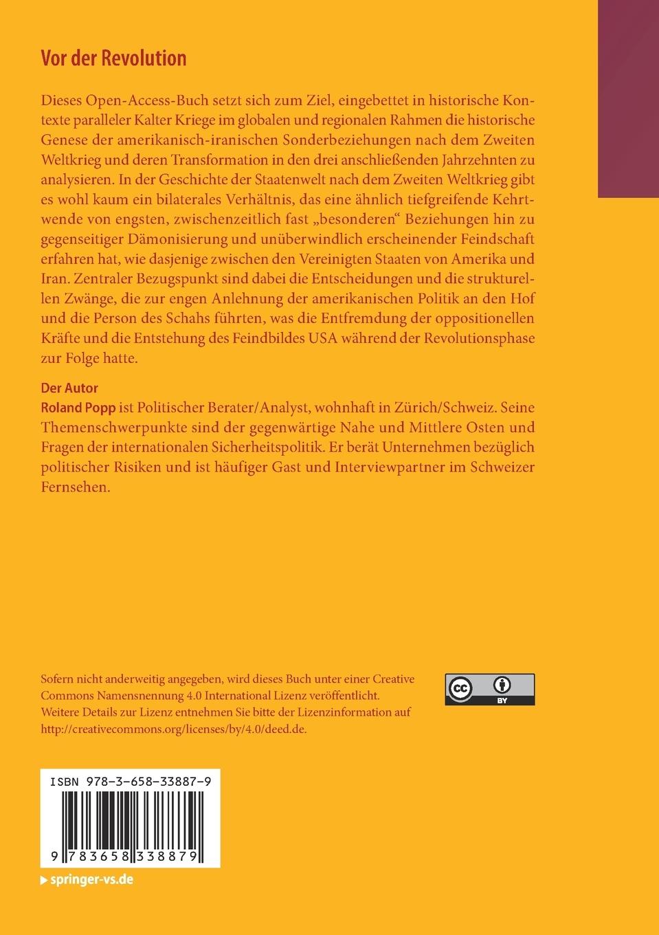 Rückseitencover Vor der Revolution