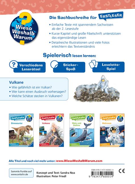Beispielinhalt (Bild) Wieso? Weshalb? Warum? Erstleser: Vulkane (Band 2)