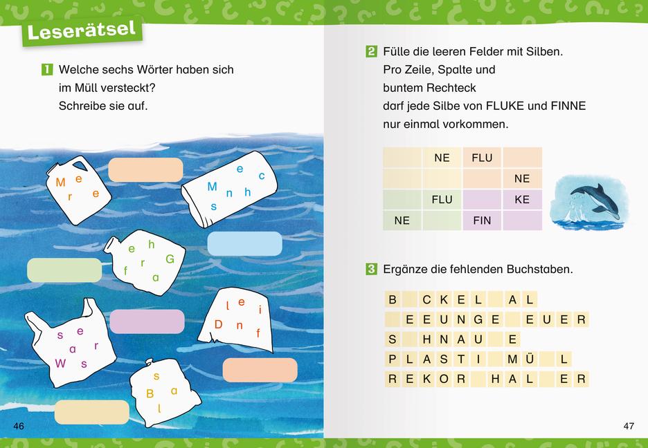 Beispielinhalt (Bild) Wieso? Weshalb? Warum? Erstleser: Wale und Delfine (Band 3)