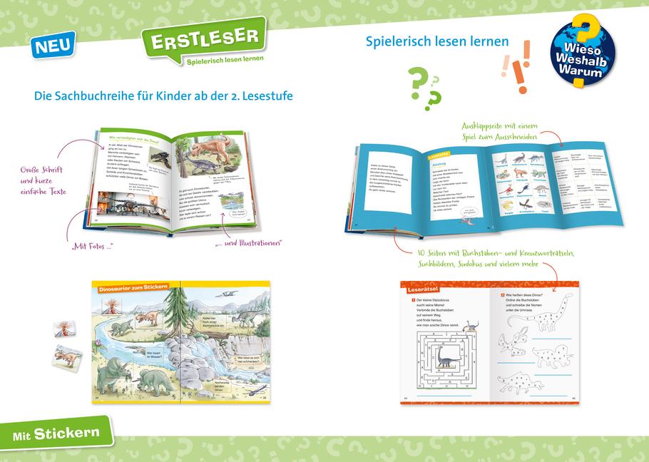 Beispielinhalt (Bild) Wieso? Weshalb? Warum? Erstleser: Dinosaurier (Band 1)
