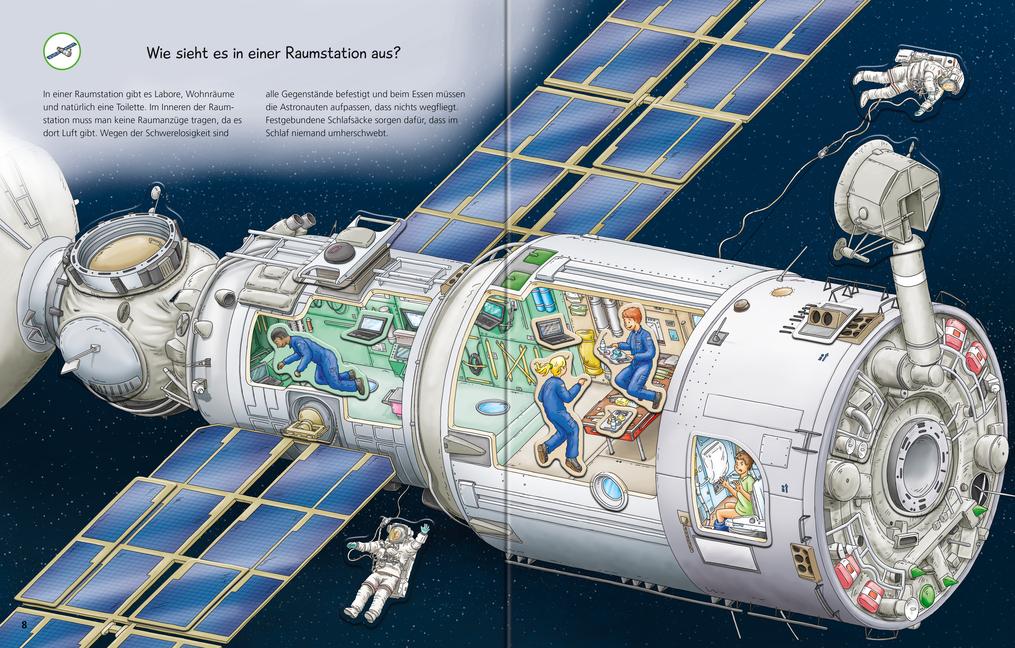 Beispielinhalt (Bild) Wieso? Weshalb? Warum? Stickerheft: Weltraum