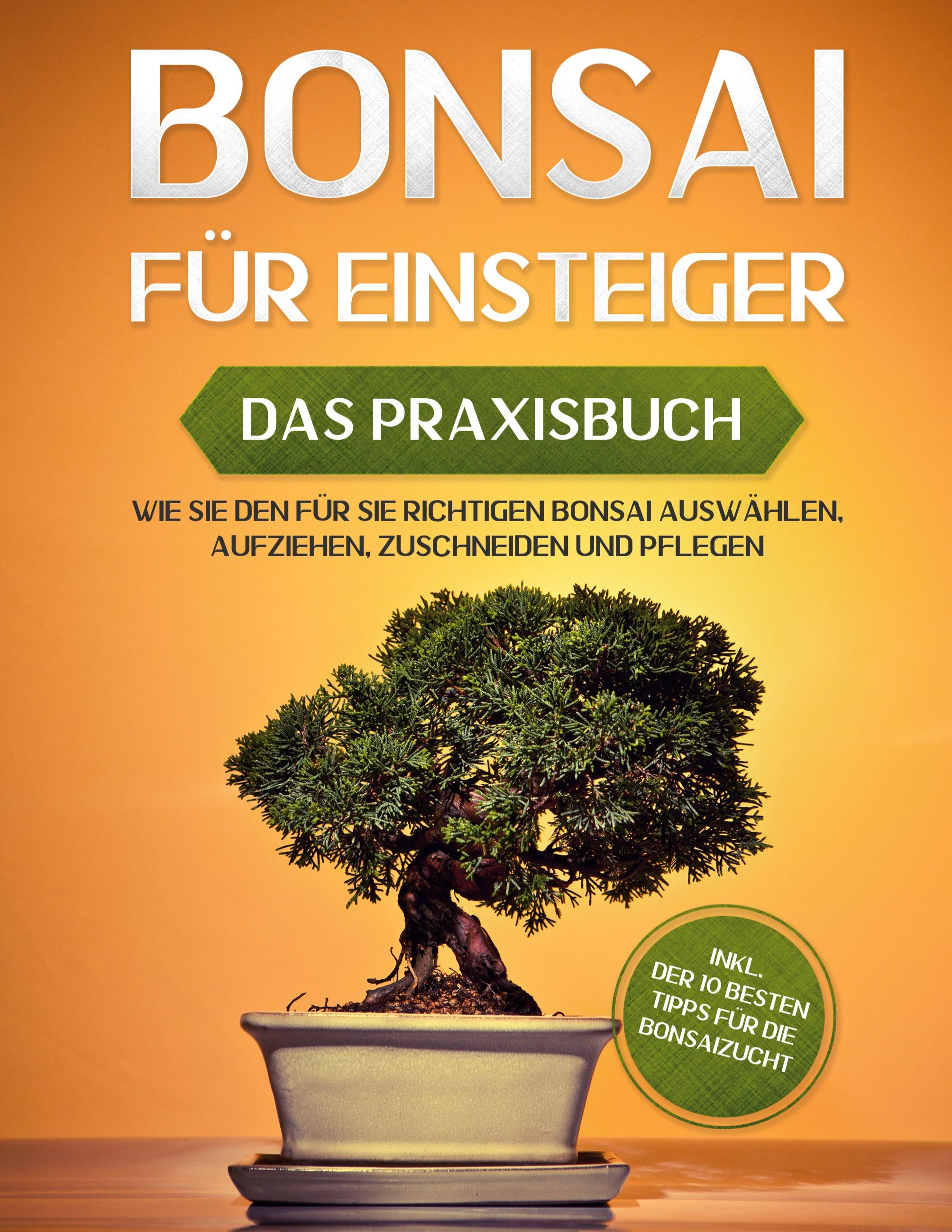 Vorderes Coverbild Bonsai für Einsteiger - Das Praxisbuch: Wie Sie den für Sie richtigen Bonsai auswählen, aufziehen, zuschneiden und pflegen - inkl. der 10 besten Tipps für die Bonsaizucht