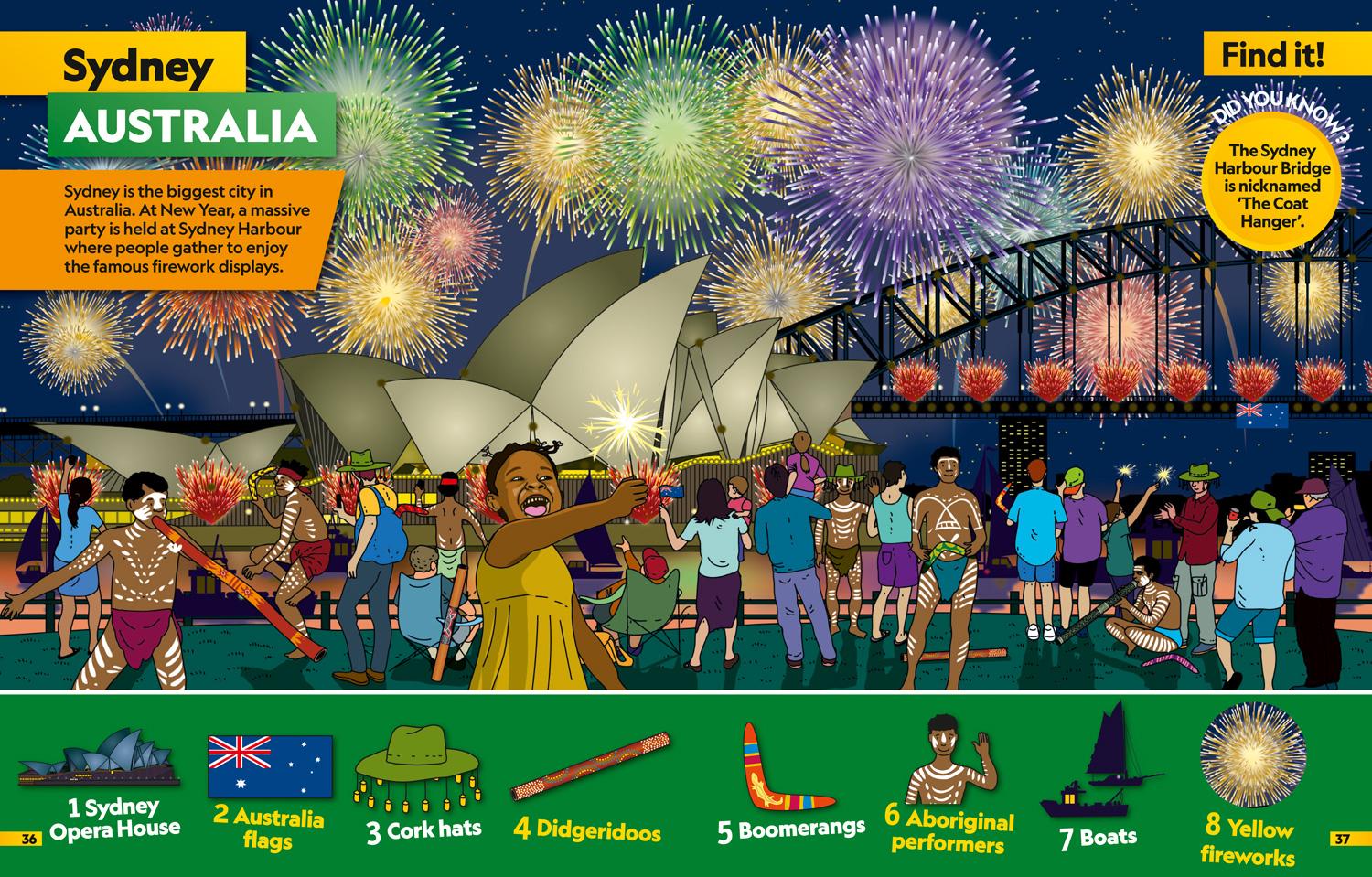 Beispielinhalt (Bild) Around the World Find it! Explore it!