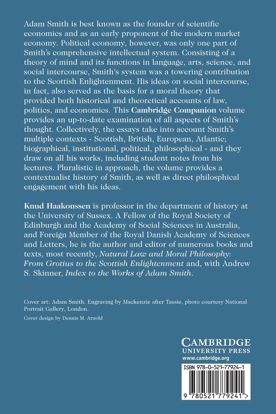 Rückseitencover The Cambridge Companion to Adam Smith