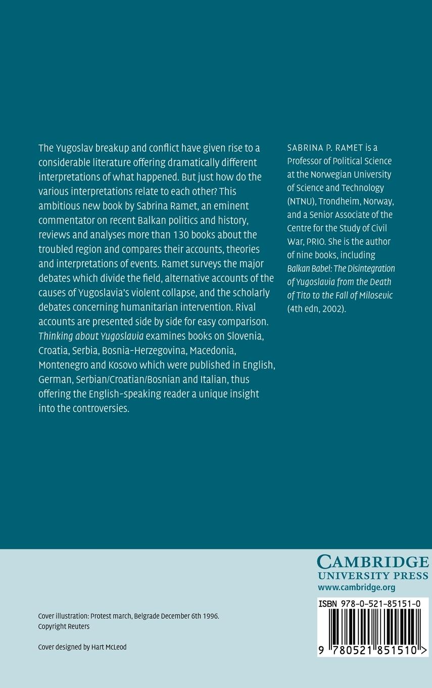 Rückseitencover Thinking about Yugoslavia