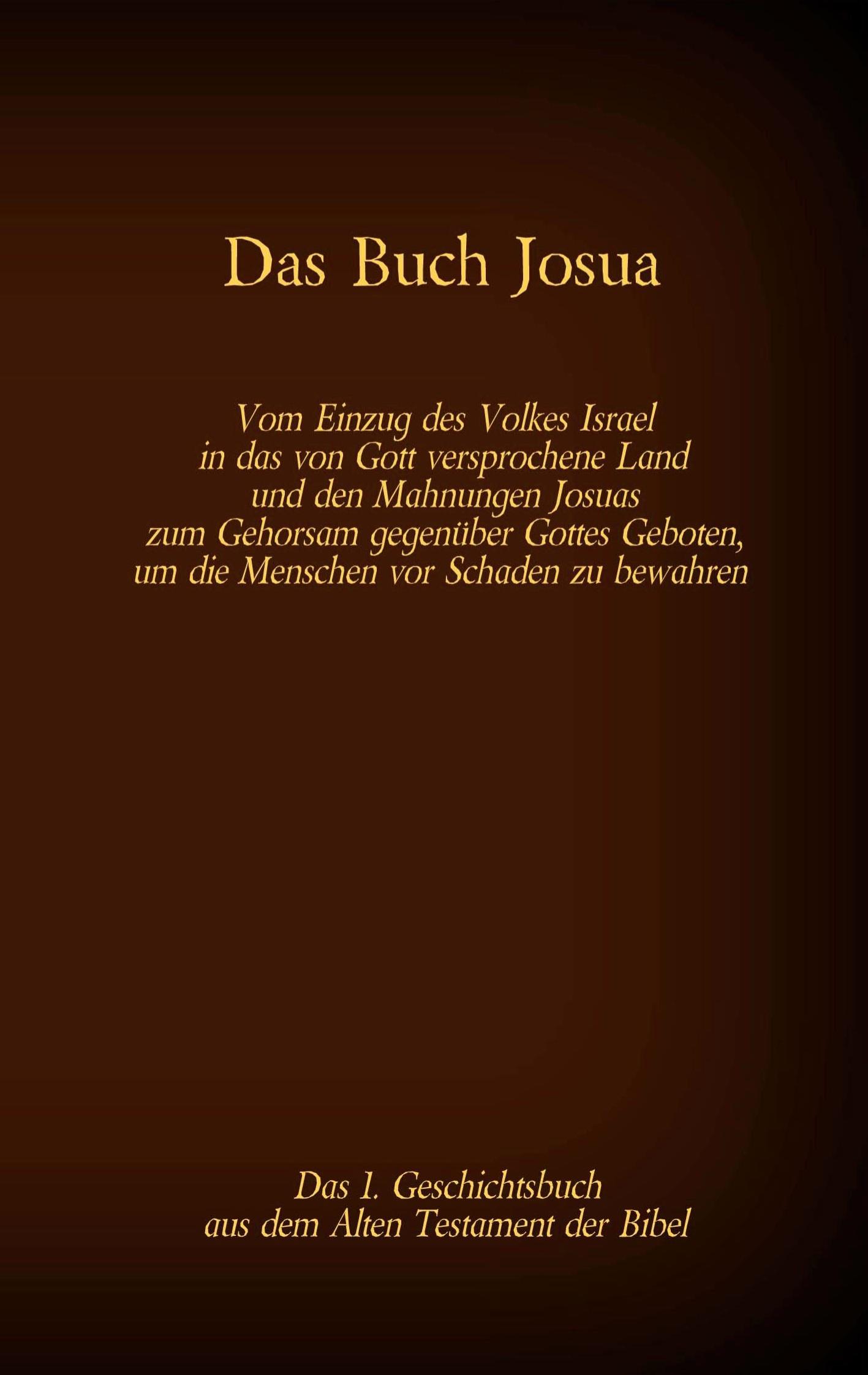 Vorderes Coverbild Das Buch Josua, das 1. Geschichtsbuch aus dem Alten Testament der Bibel