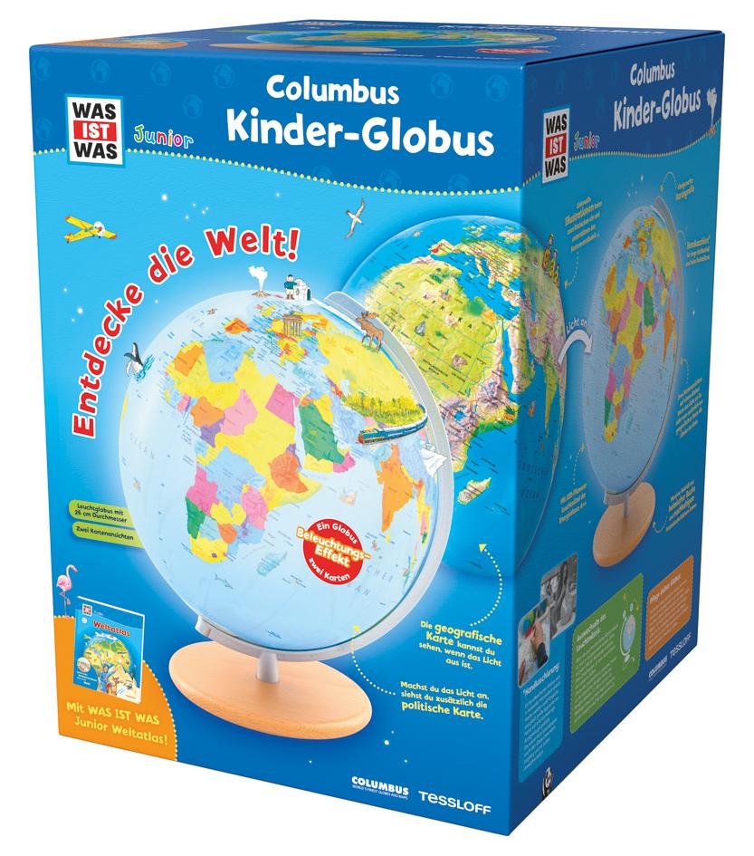Vorderes Coverbild WAS IST WAS Junior Columbus Kinder-Globus