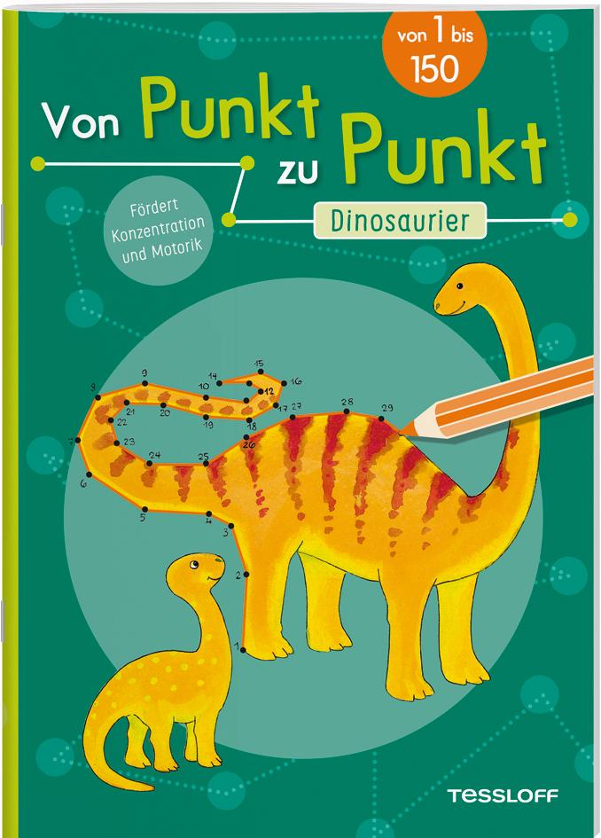 Vorderes Coverbild Von Punkt zu Punkt. Dinosaurier