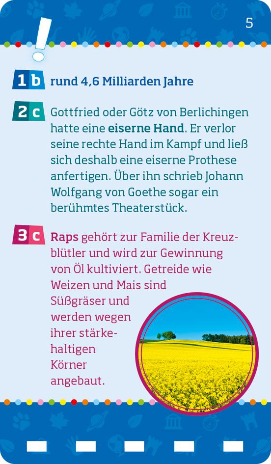 Beispielinhalt (Bild) WAS IST WAS Das Besserwisser-Quiz