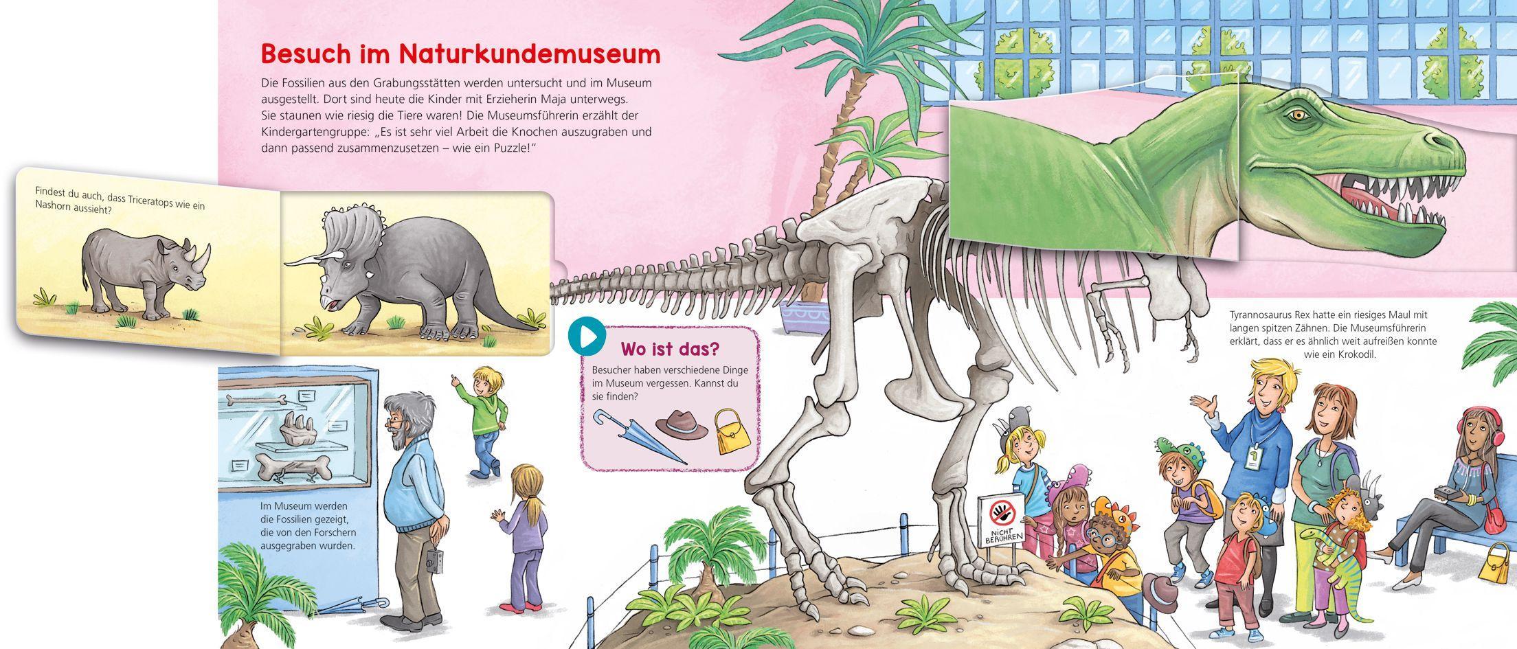 Beispielinhalt (Bild) BOOKii® WAS IST WAS Kindergarten Entdecke die Welt der Dinosaurier!