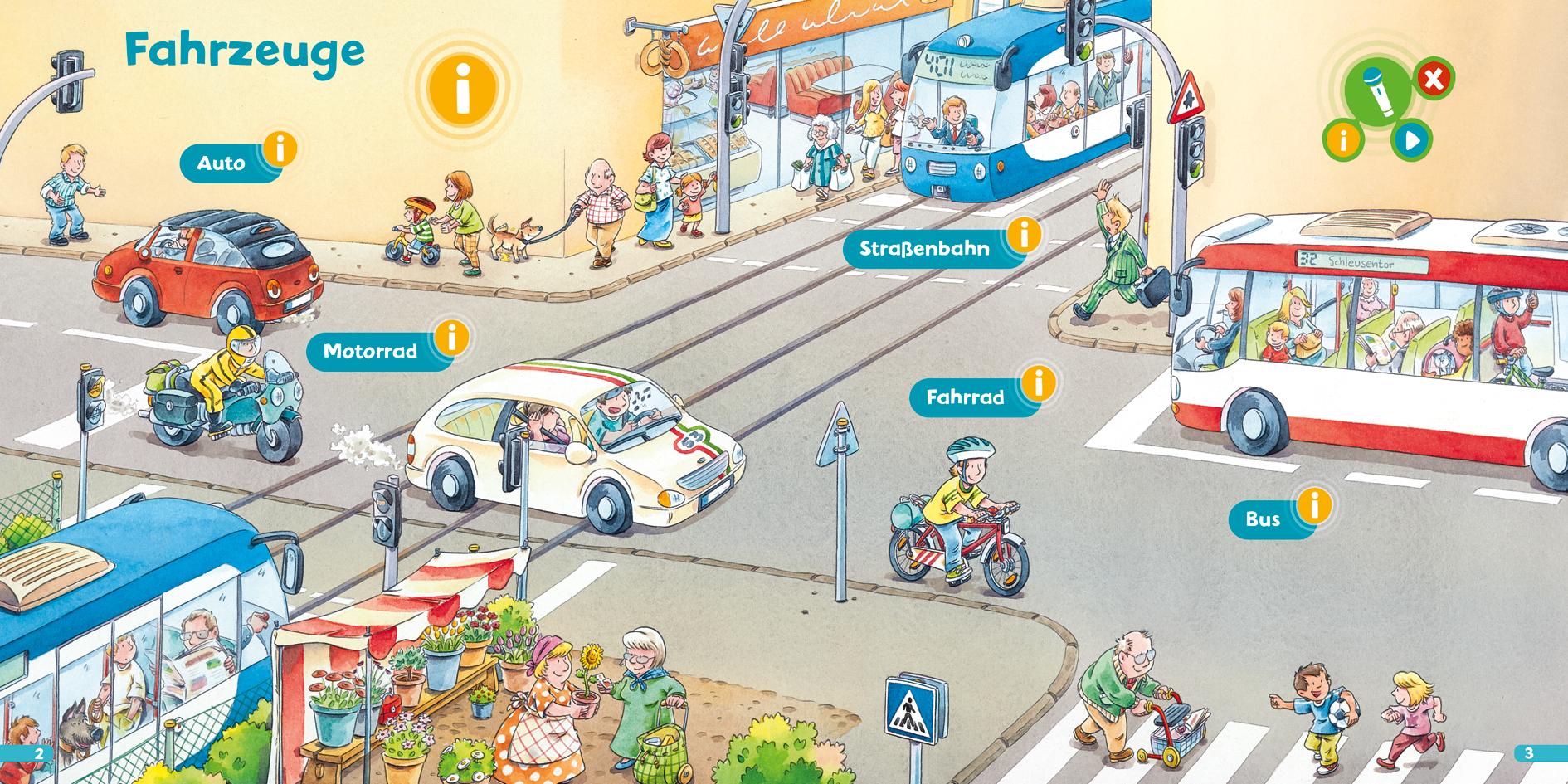 Beispielinhalt (Bild) BOOKii® Hören und Staunen Mini Fahrzeuge