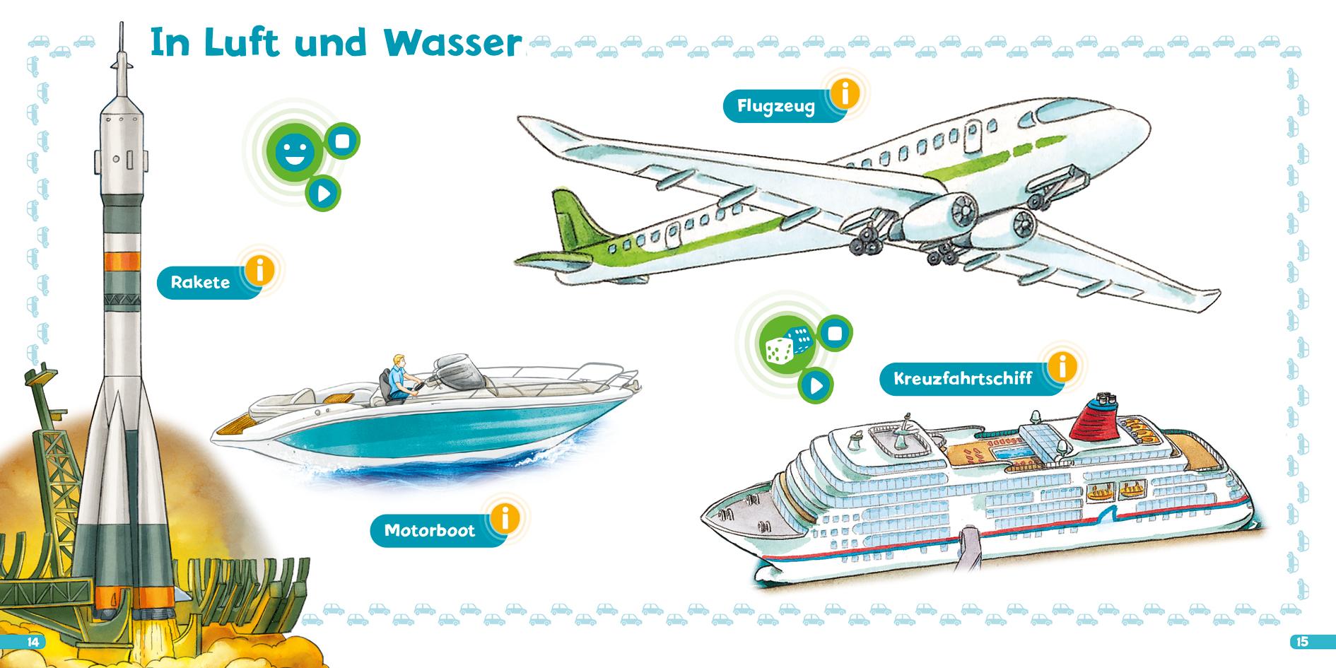 Beispielinhalt (Bild) BOOKii® Hören und Staunen Mini Fahrzeuge