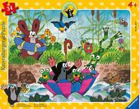 Vorderes Coverbild Ravensburger Kinderpuzzle 05152 - Badespaß mit Freunden - 34 Teile Maulwurf Rahmenpuzzle für Kinder ab 4 Jahren
