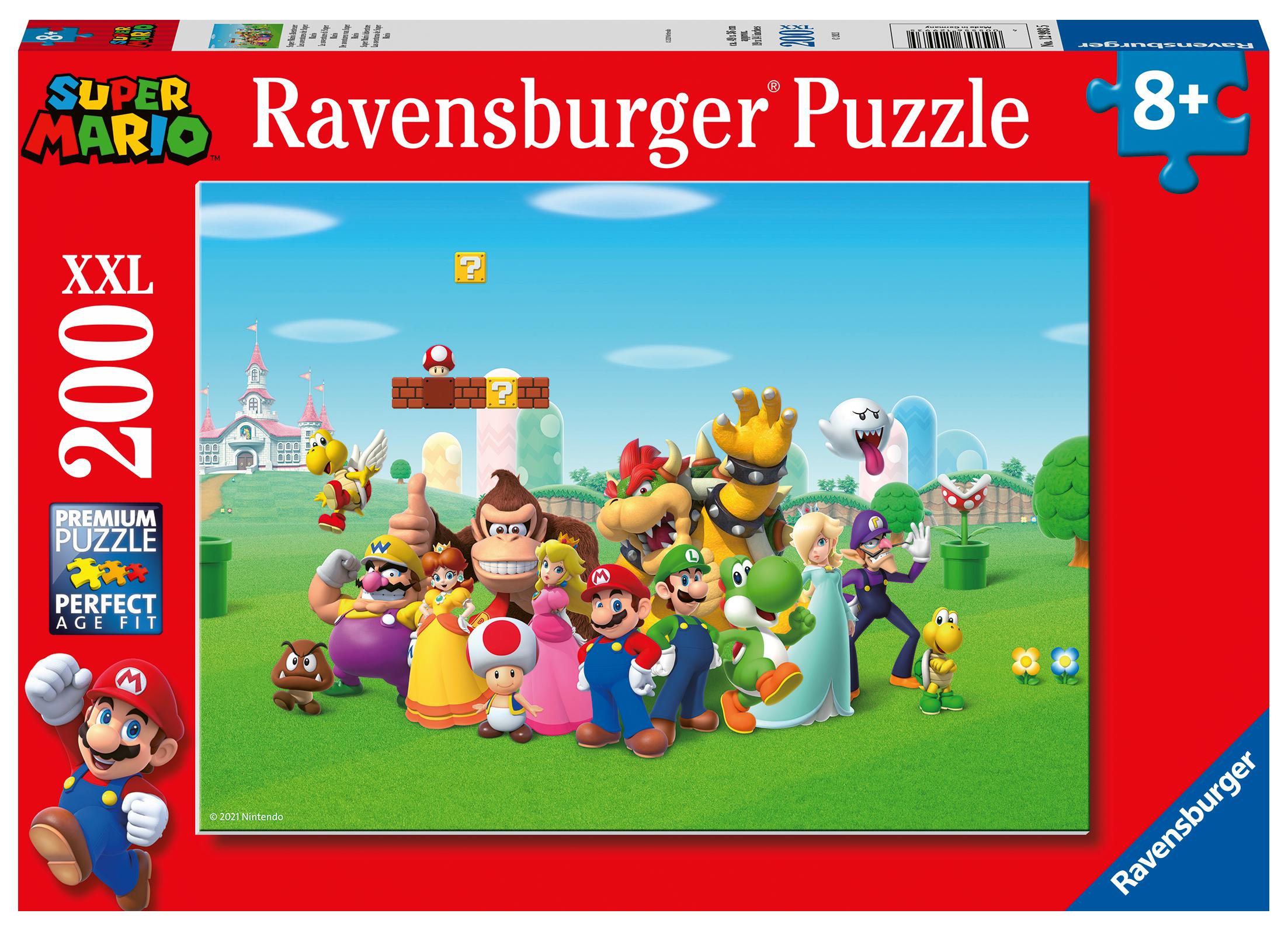 Vorderes Coverbild Ravensburger Kinderpuzzle 12993 - Super Mario Abenteuer 200 Teile XXL - Puzzle für Kinder ab 8 Jahren