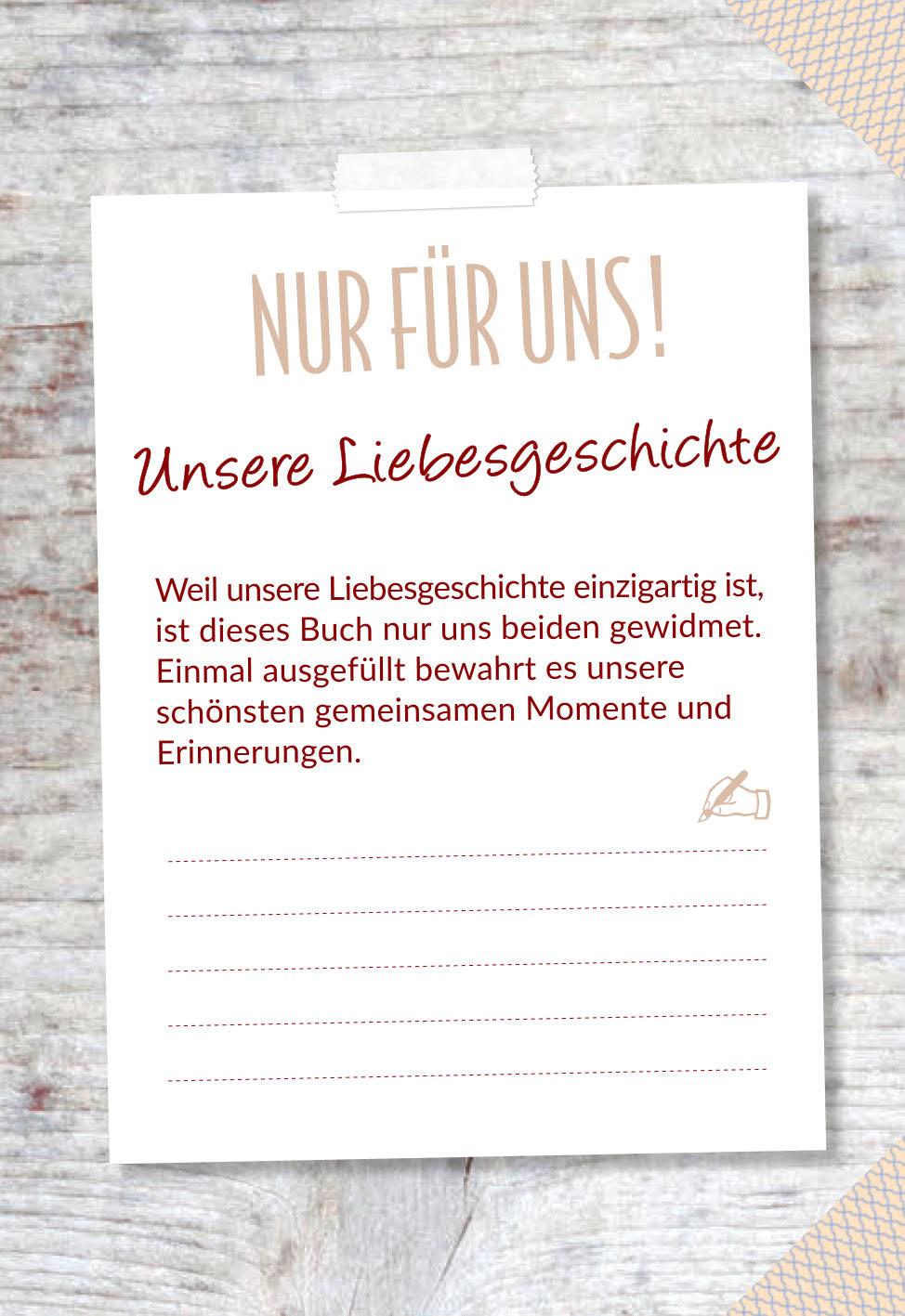 Beispielinhalt (Bild) Weil wir uns lieben - Ein Erinnerungsbuch zum Ausfüllen und Verschenken