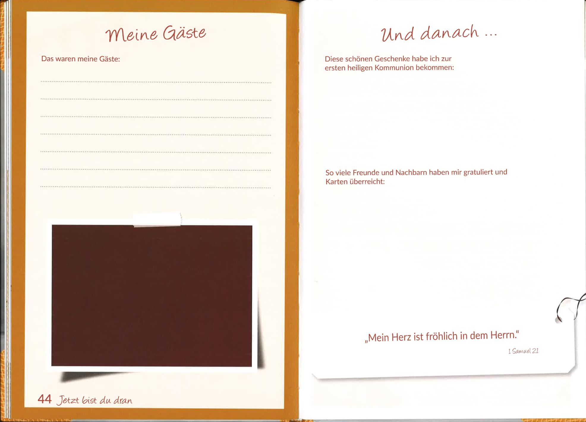 Beispielinhalt (Bild) Meinem Patenkind zur Erstkommunion