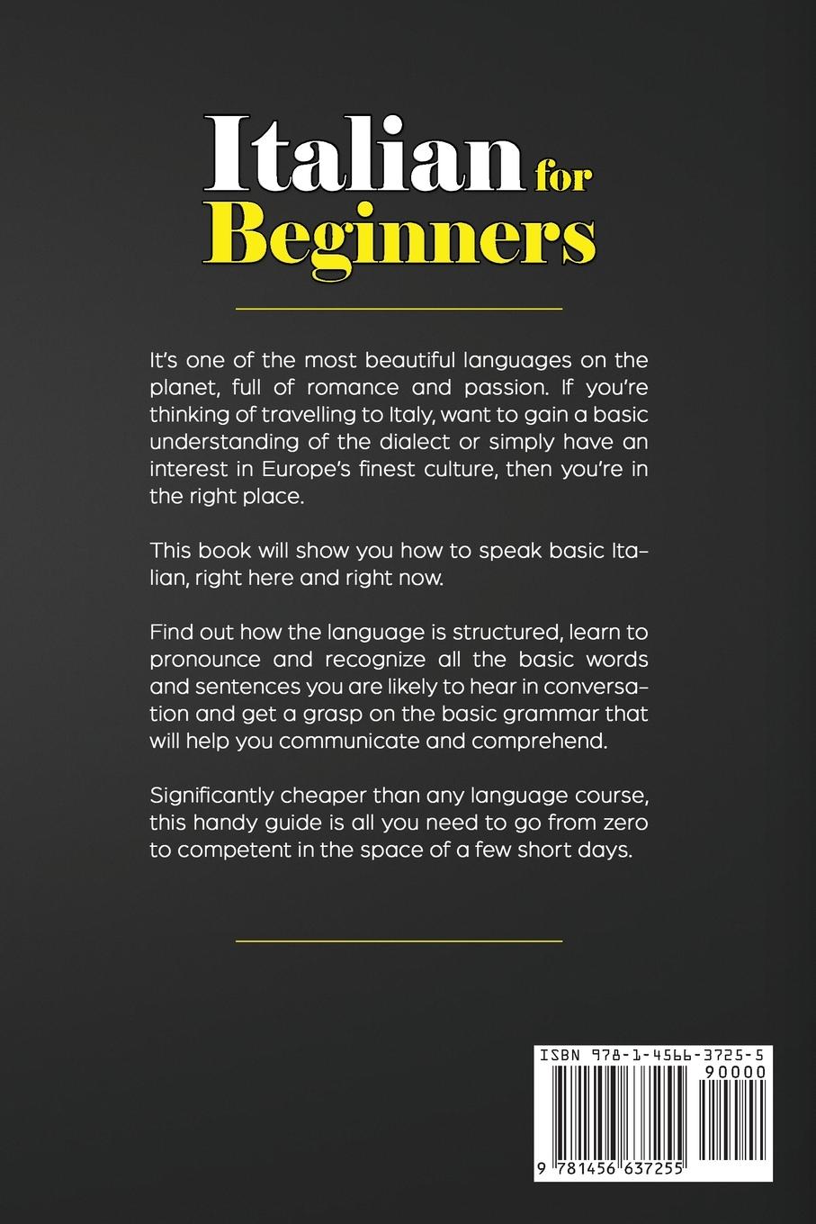 Rückseitencover Italian for Beginners