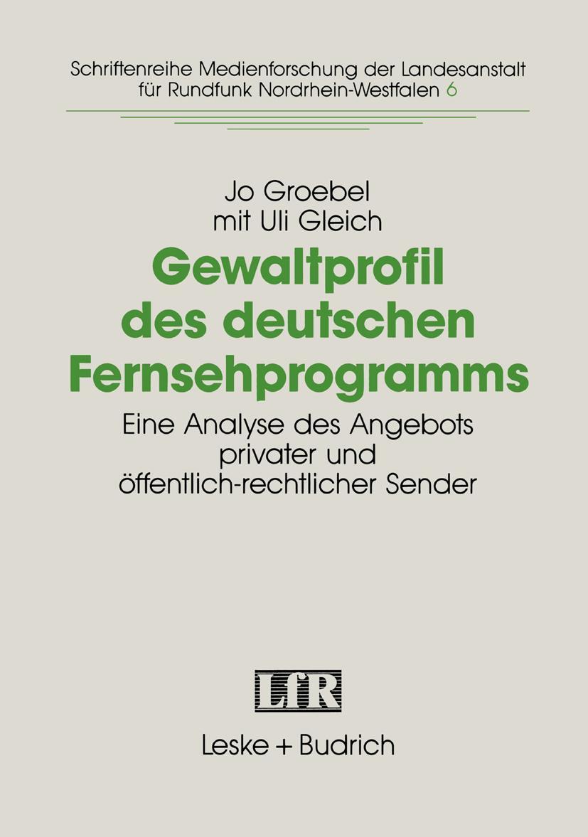 Vorderes Coverbild Gewaltprofil des deutschen Fernsehprogramms