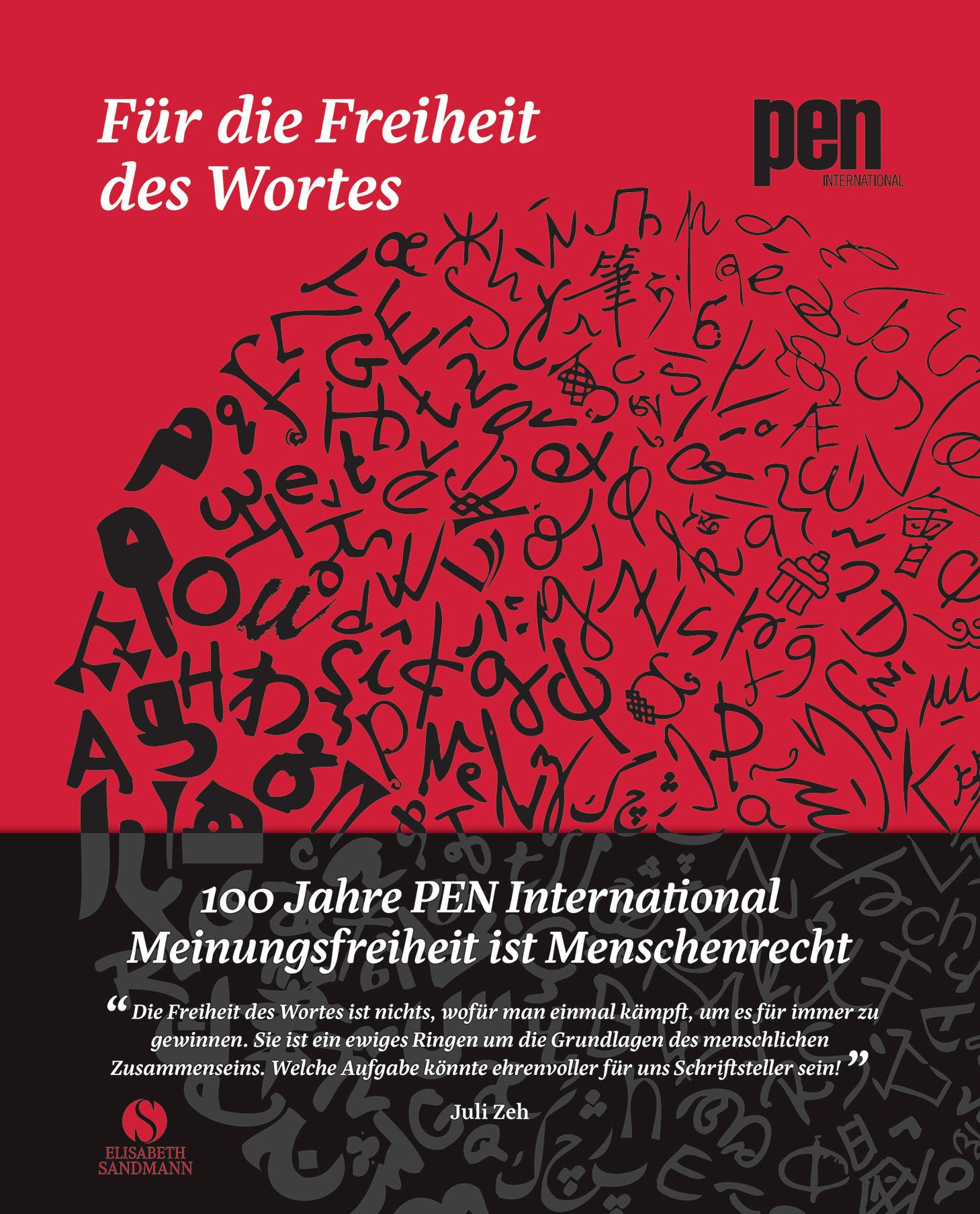 Vorderes Coverbild Für die Freiheit des Wortes - 100 Jahre PEN International