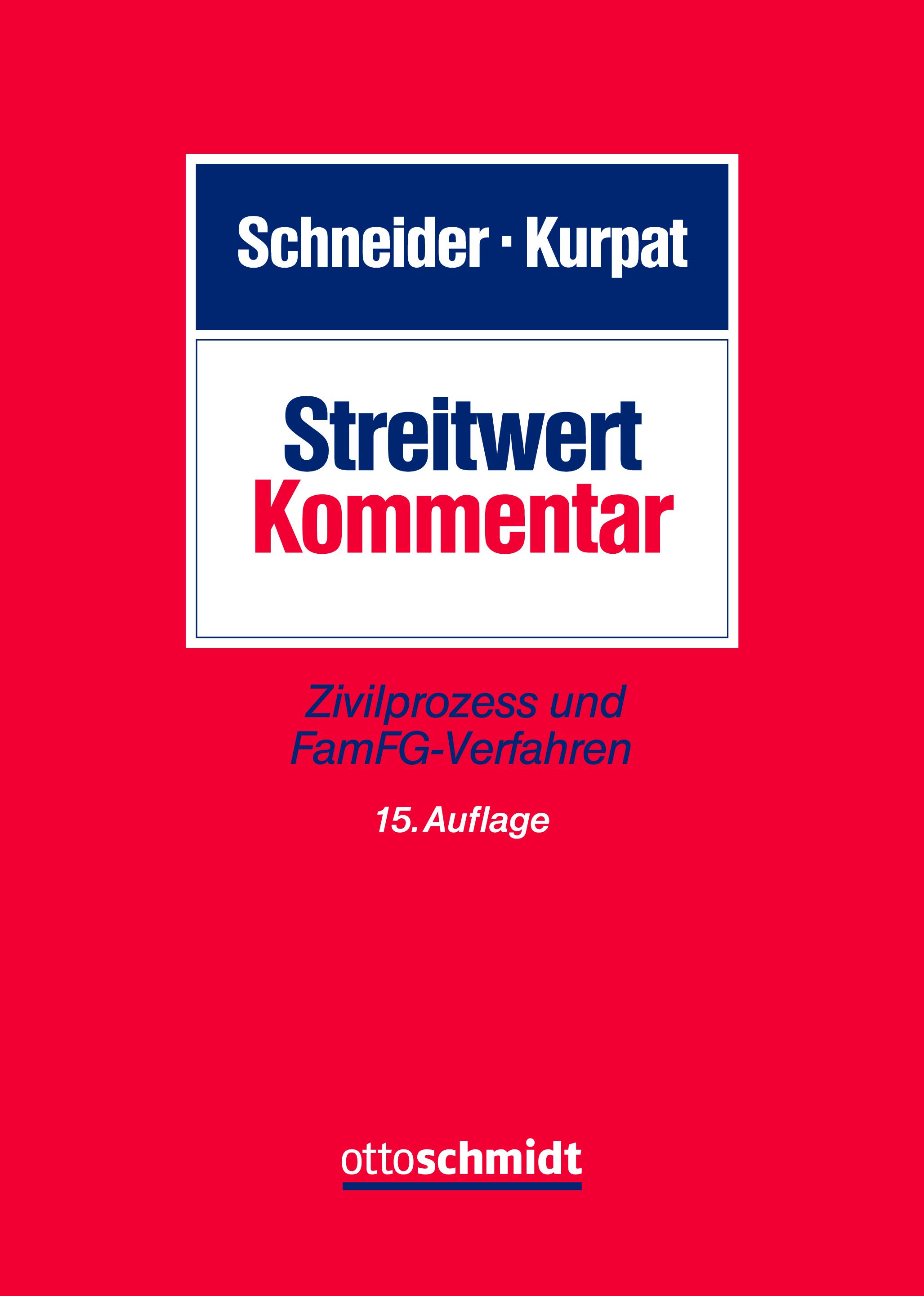 Vorderes Coverbild Streitwert-Kommentar