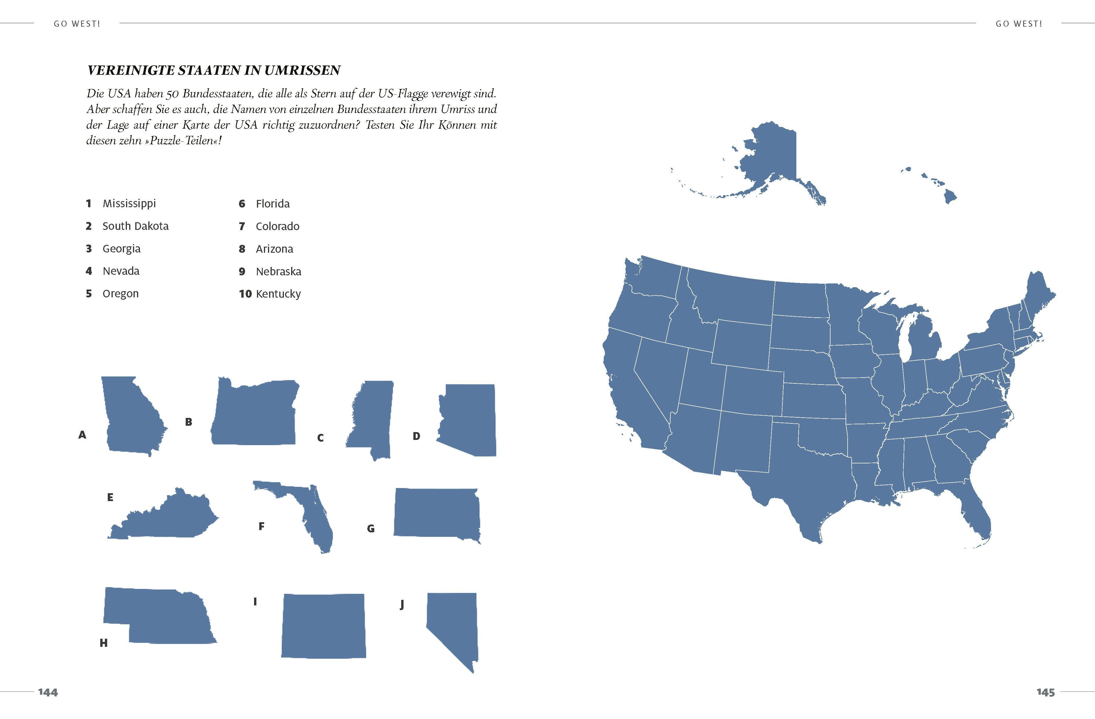 Beispielinhalt (Bild) Rätselbuch der Landkarten