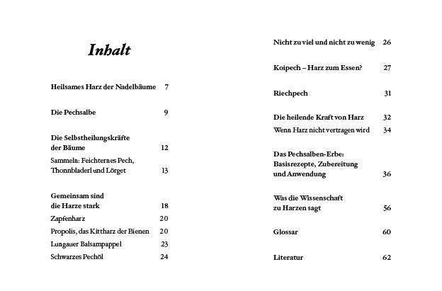 Beispielinhalt (Bild) Das große kleine Buch: Harz- und Pechsalben