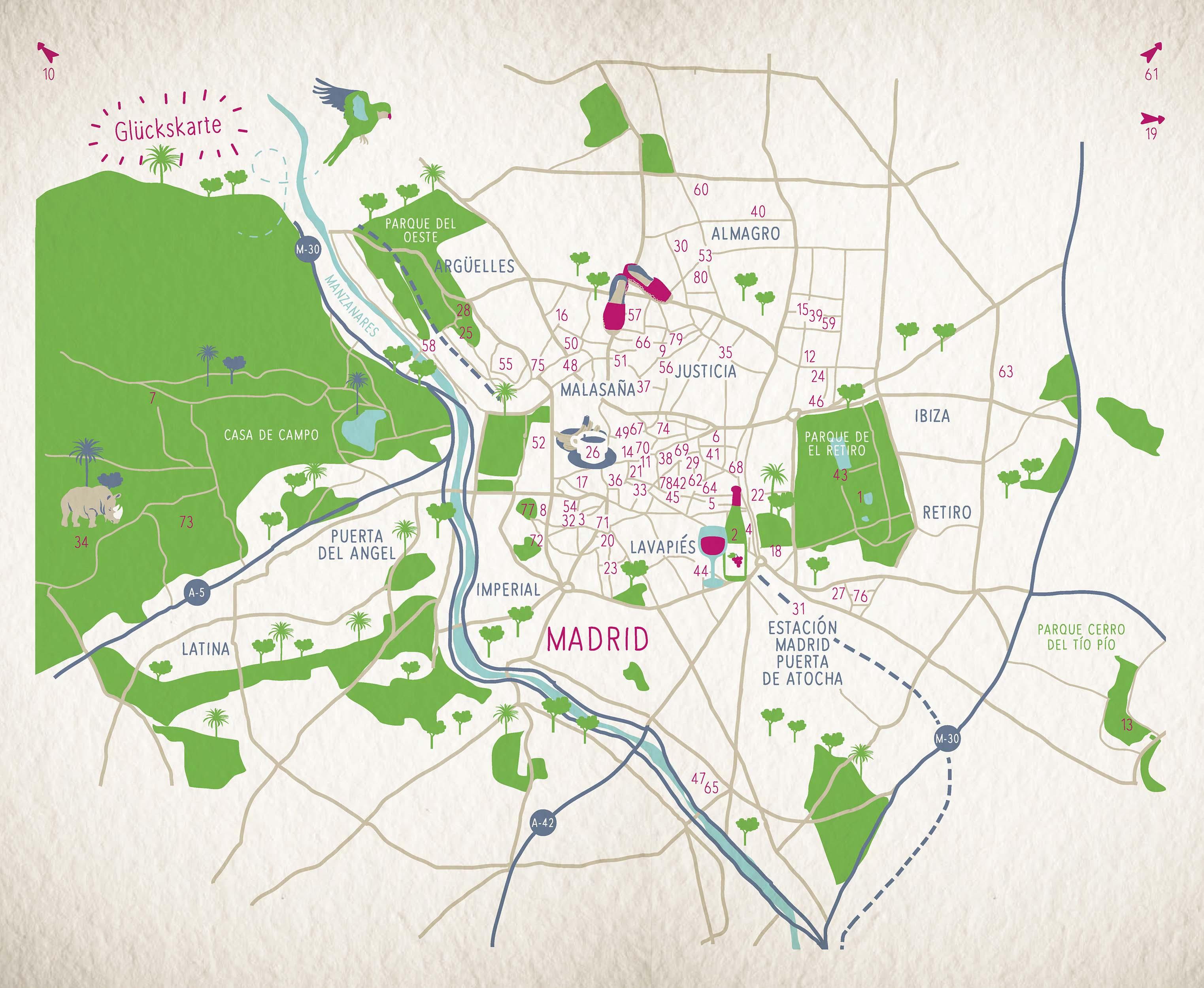 Beispielinhalt (Bild) Glücksorte in Madrid