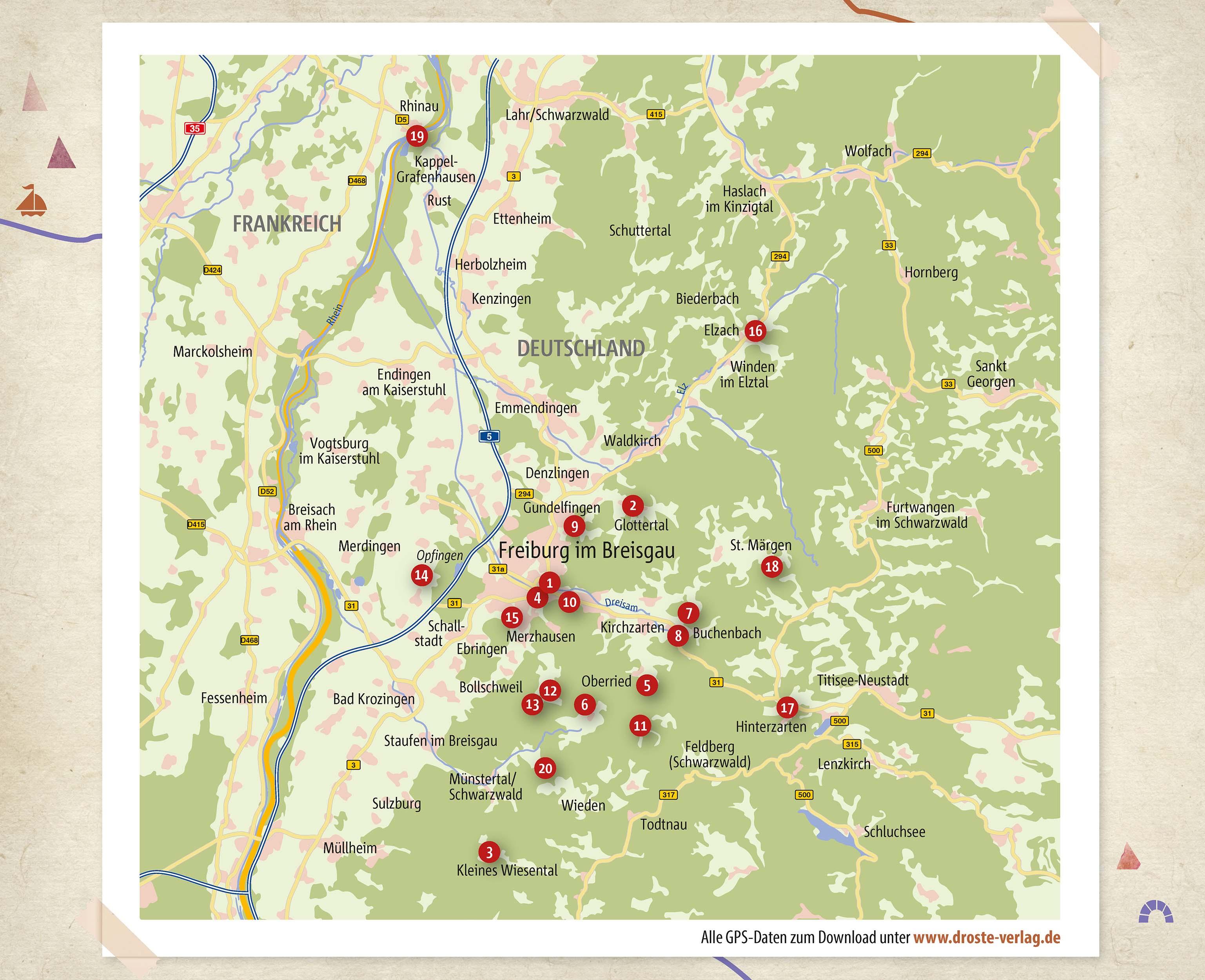 Beispielinhalt (Bild) In und um Freiburg. Wandern für die Seele