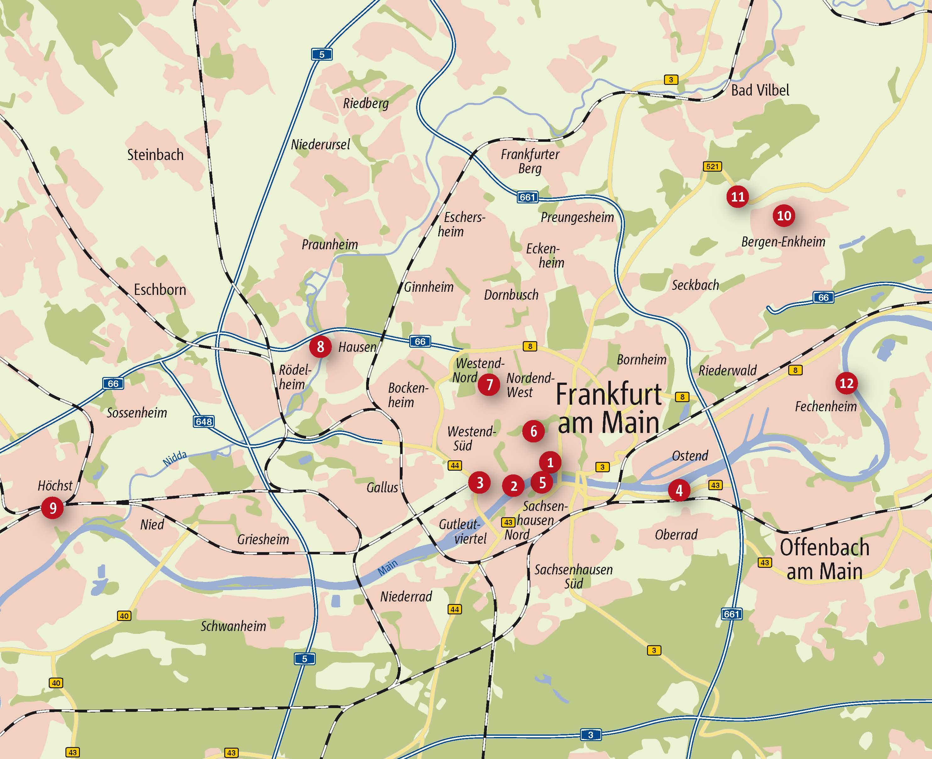 Beispielinhalt (Bild) Zu Fuß durch Frankfurt