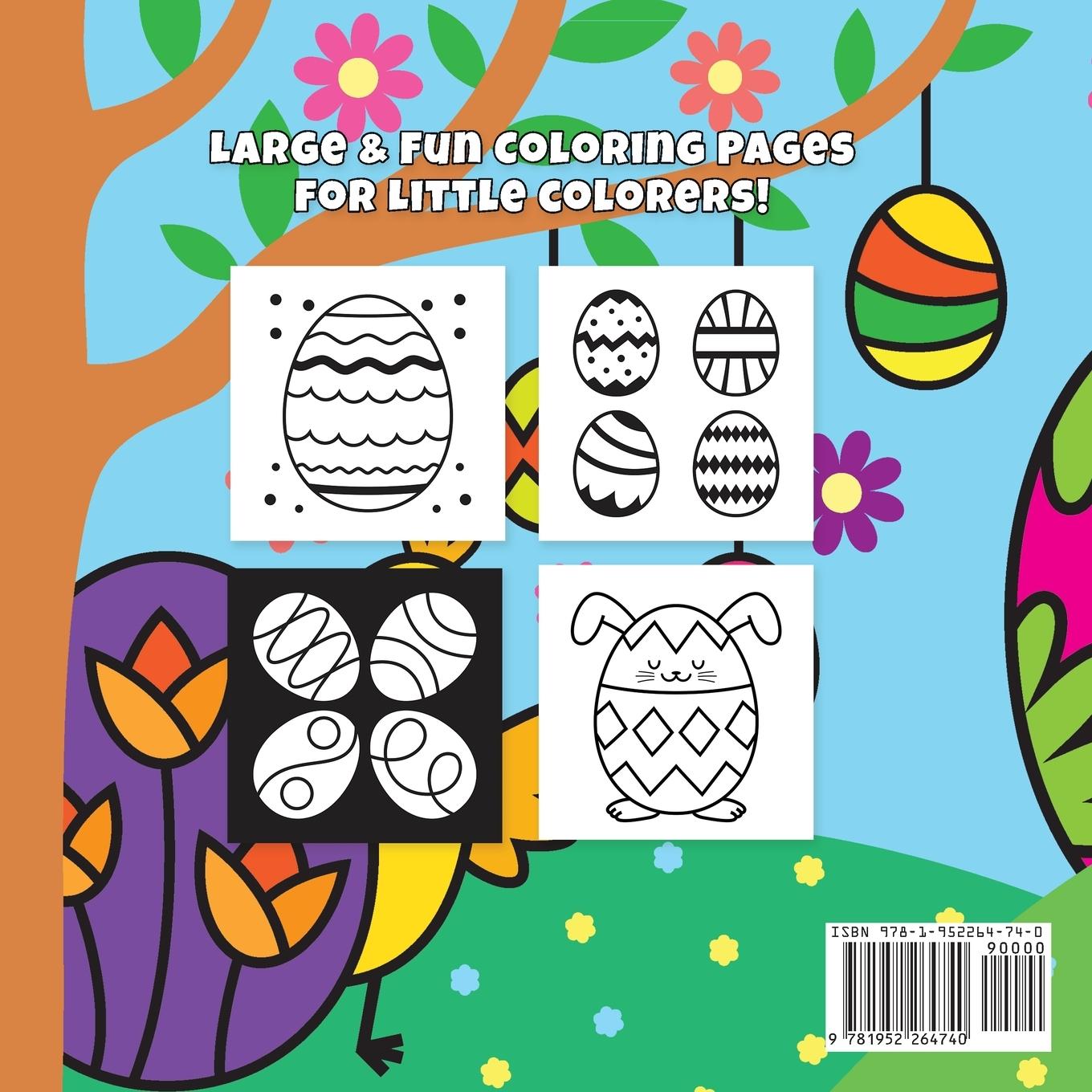Rückseitencover Easter Egg Coloring Book for Kids Ages 1-4